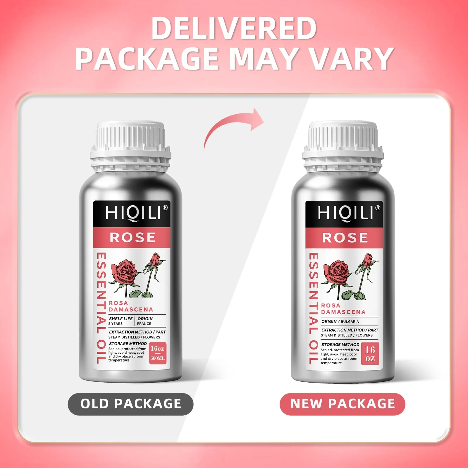 HIQILI Rose Essential Oil for Diffuser, Soap, Perfume & Candle Making - 16 Fl Oz - Image 2