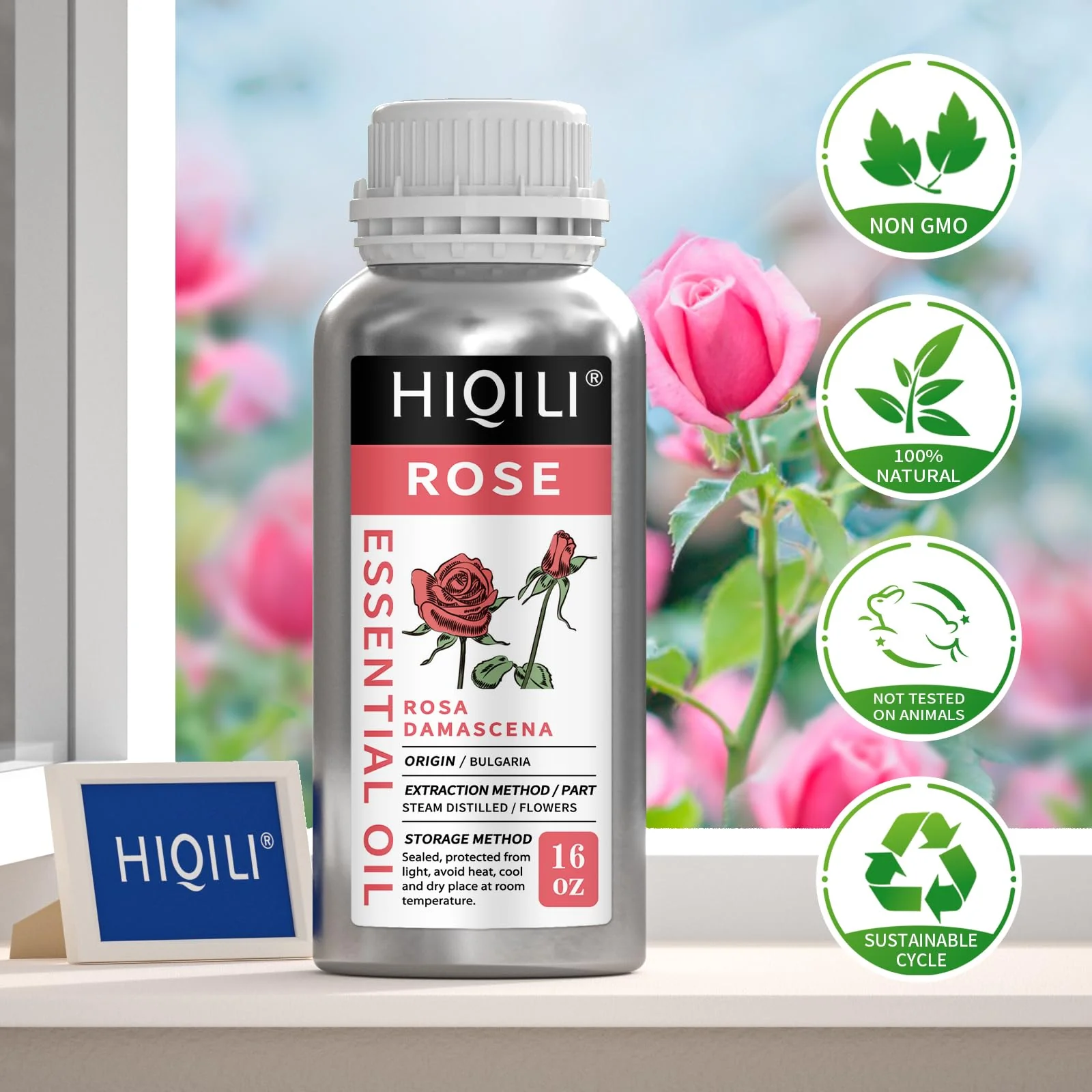 HIQILI Rose Essential Oil for Diffuser, Soap, Perfume & Candle Making - 16 Fl Oz - Image 4