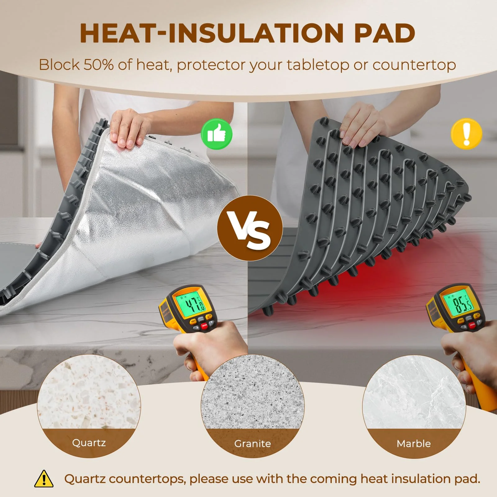 Homelove Warming Mat for Food - Fast Full Surface Electric Warming Tray with 7 Temp-Settings & 8H Timer, Portable Roll Up Food Warmer with Heat Insulation Pad for Gatherings Parties Buffet XXL-Grey - Image 7