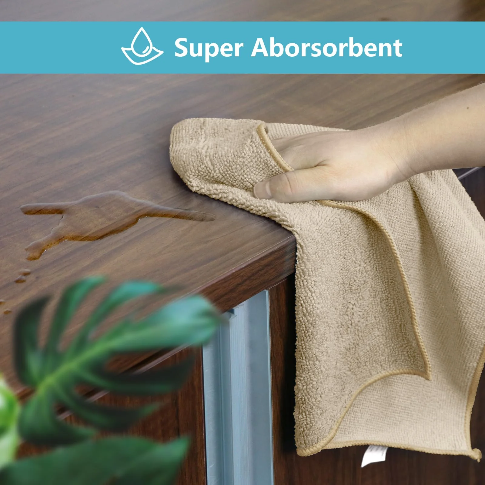 HOMEXCEL Brown Microfiber Cleaning Cloth, 50 Pack Cleaning Towels for Kitchen, Lint Free, Scratch-Free, Highly Absorbent, and Reusable Cleaning Rags for House, Window and Glass, Cars, 11.5 X11.5 inch - Image 6