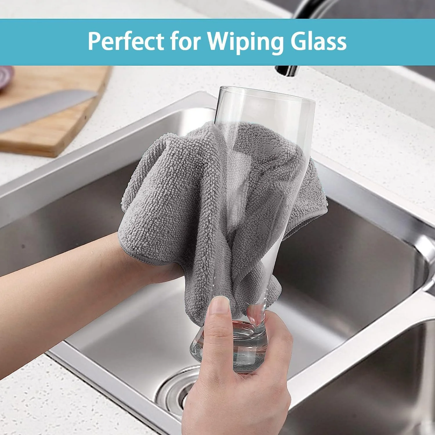 HOMEXCEL Grey Microfiber Cleaning Cloth,150 Pack Cleaning Rags, Cleaning Towels,11.5"X11.5" Shop Towels - Image 3