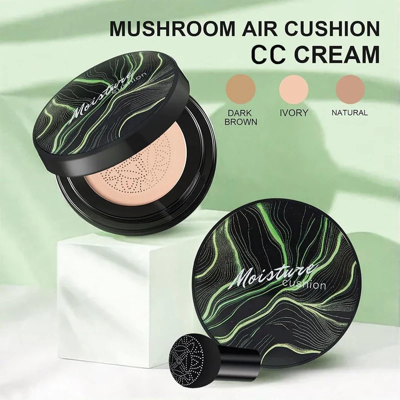 Honey And Pine Makeup, 2025 Moisture Honey And Pine Cc Cream Concealer, Mushroom Head Air Cushion CC Cream, Long-lasting Cushion Foundation CC Cream for All Skin Types (02# Natural) - Image 6