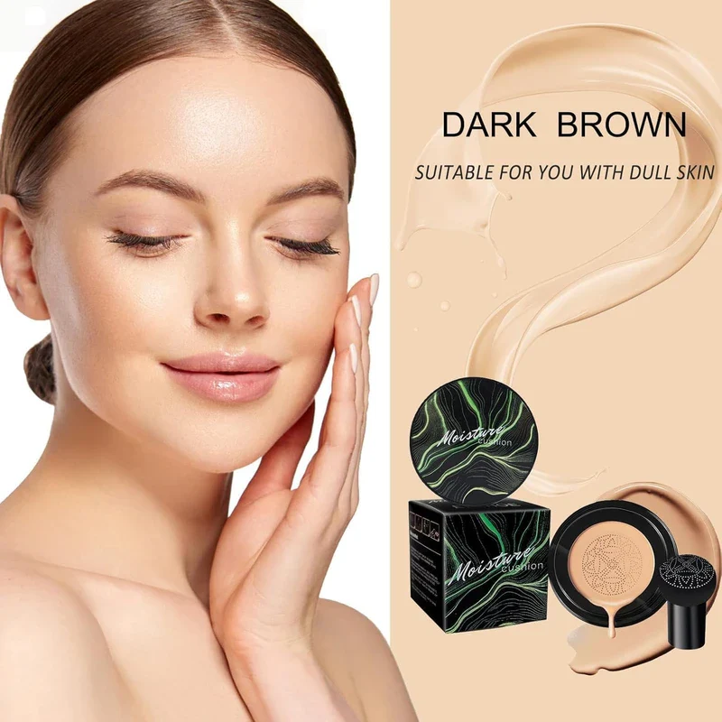 Honey And Pine Makeup, 2025 Moisture Honey And Pine Cc Cream Concealer, Mushroom Head Air Cushion CC Cream, Long-lasting Cushion Foundation CC Cream for All Skin Types (02# Natural) - Image 7