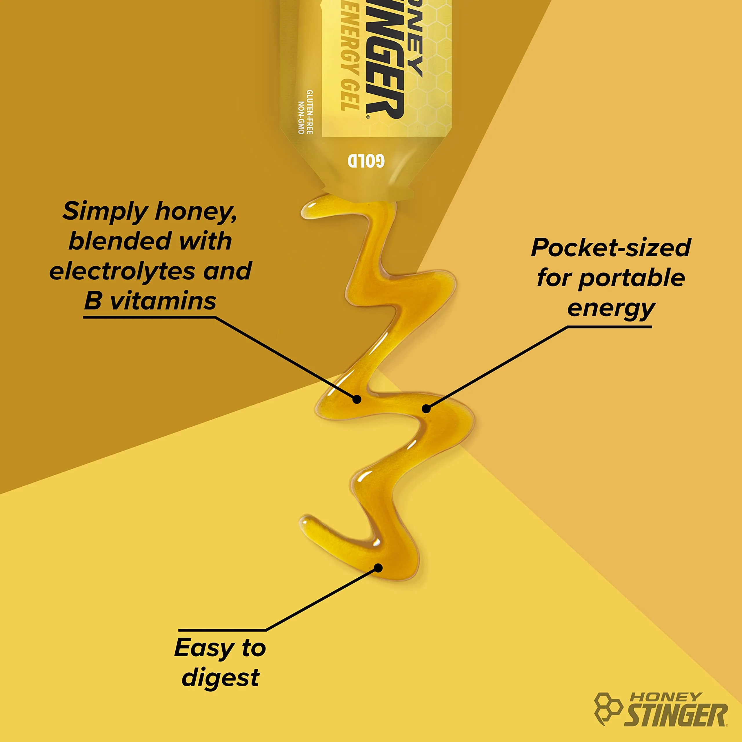 Honey Stinger Energy Gel Variety Pack 12 Packs Each of Gold and Organic Fruit Smoothie Gluten Free & Caffeine Free Sports Nutrition for Home & Gym, Pre and Mid Workout - Image 3