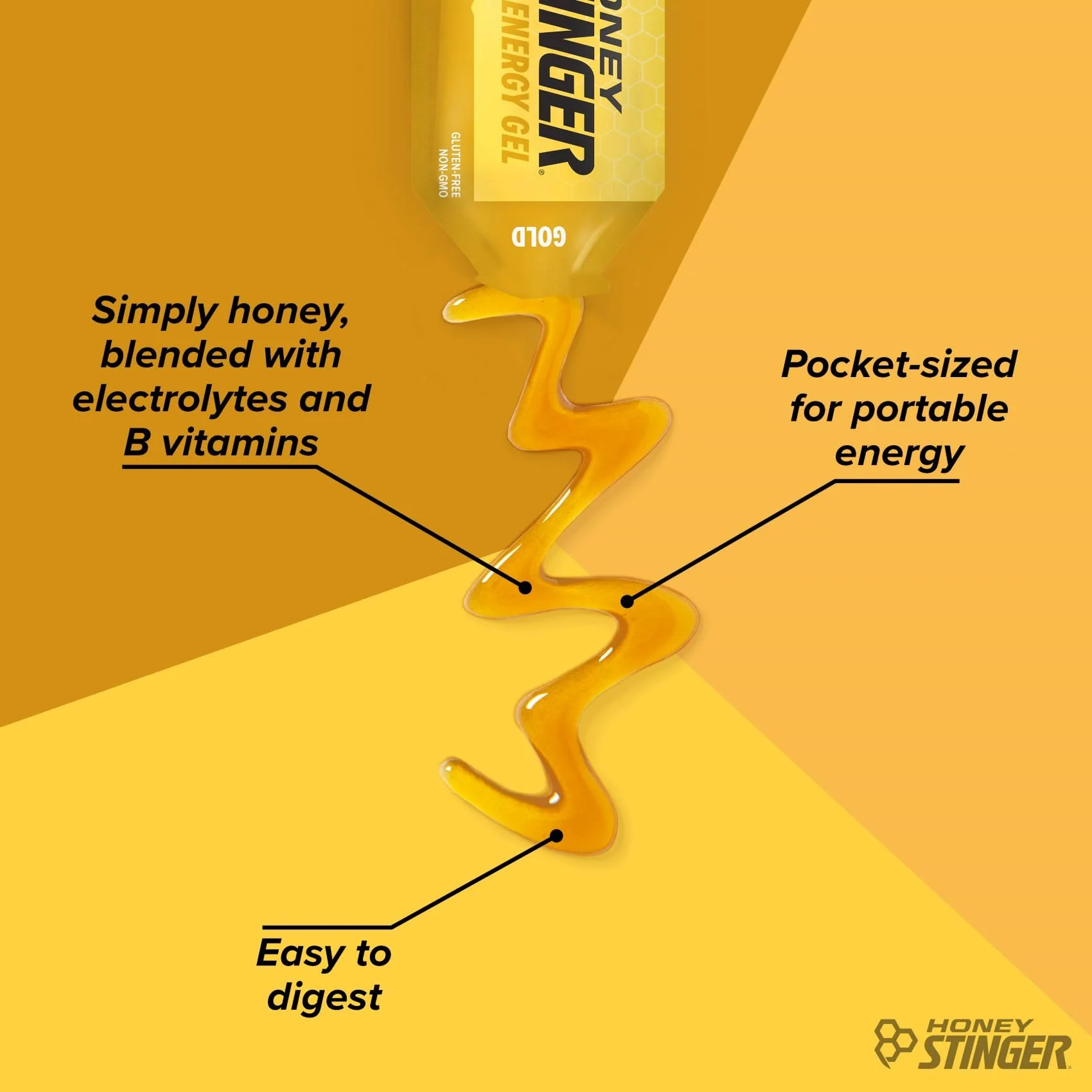 Honey Stinger Gold Energy Gel, Gluten Free & Caffeine Free, for Exercise, Running and Performance, Sports Nutrition for Home & Gym, Pre and Mid Workout, 24 Pack, 26.4 Ounce - Image 5