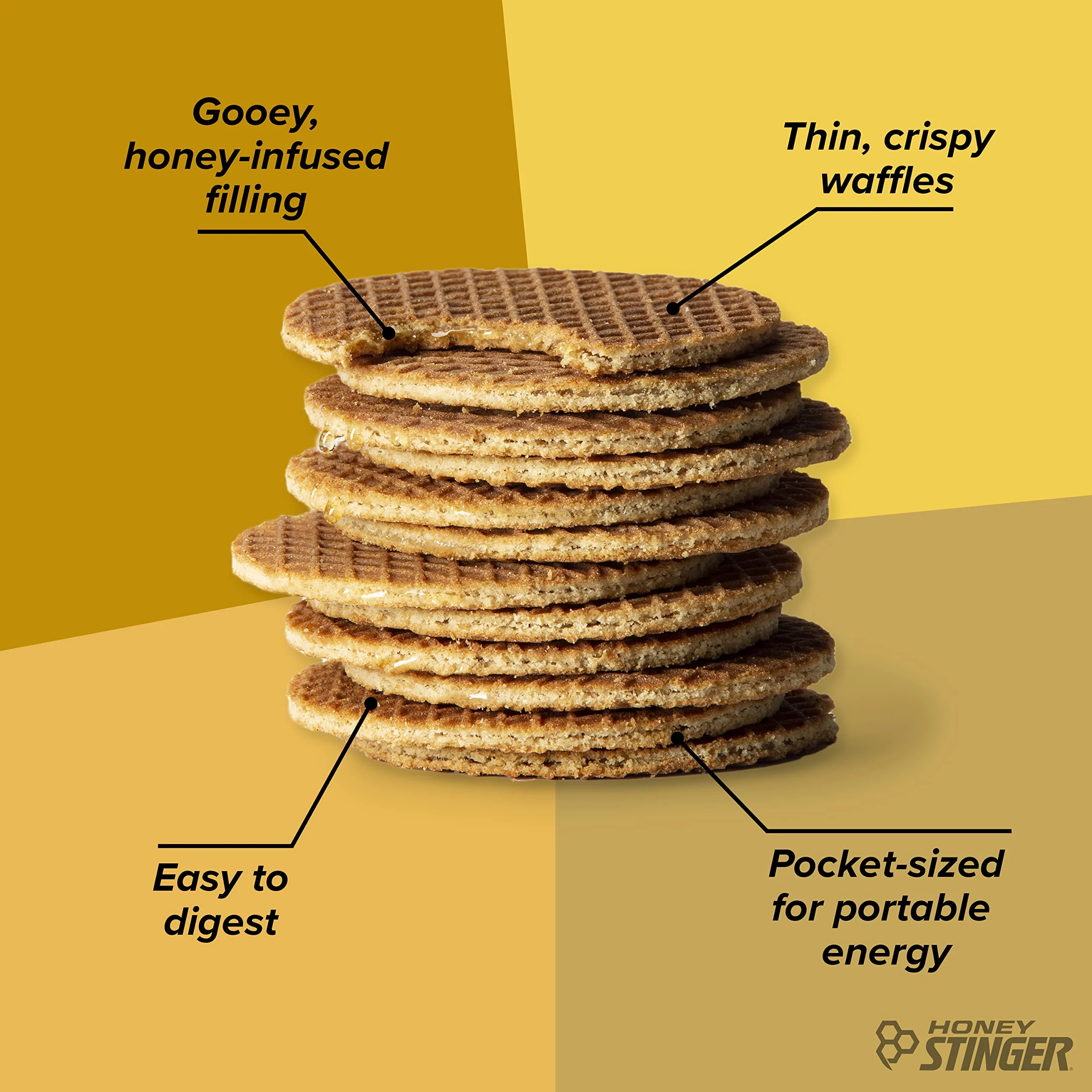 Honey Stinger Organic Energy Waffle Variety Pack, 12 Honey Waffles and 6 Vanilla, Nutritious Stroopwafel Snack for Exercise, Endurance and Performance - Image 3