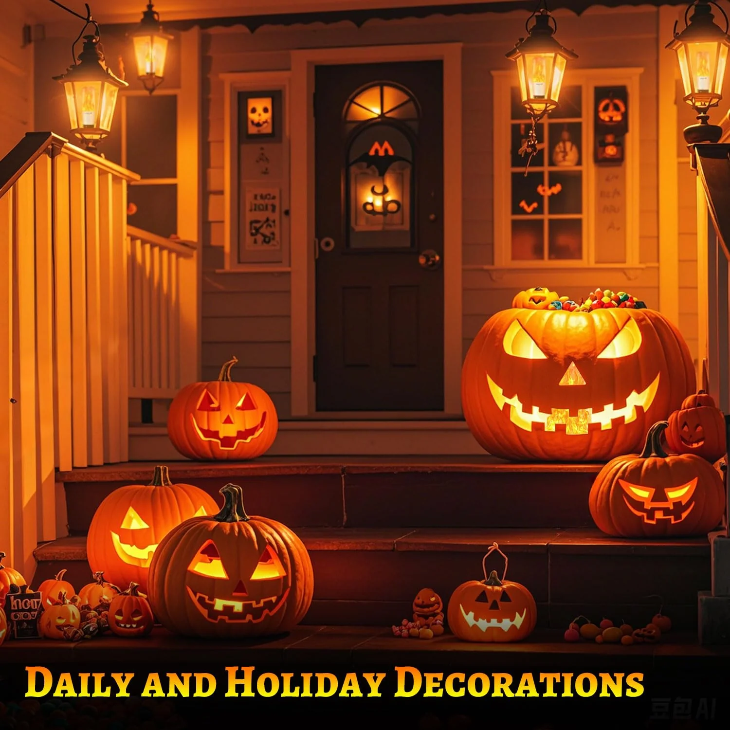 HoogaLife Flame Light Bulbs, E26 Led Flame Light Bulb with Effect of Real Candle Fire Light, 4w Flames Bulbs with Upside Down Effect, for Christmas Halloween Home Party Holiday House Room Porch-4 Pack - Image 5
