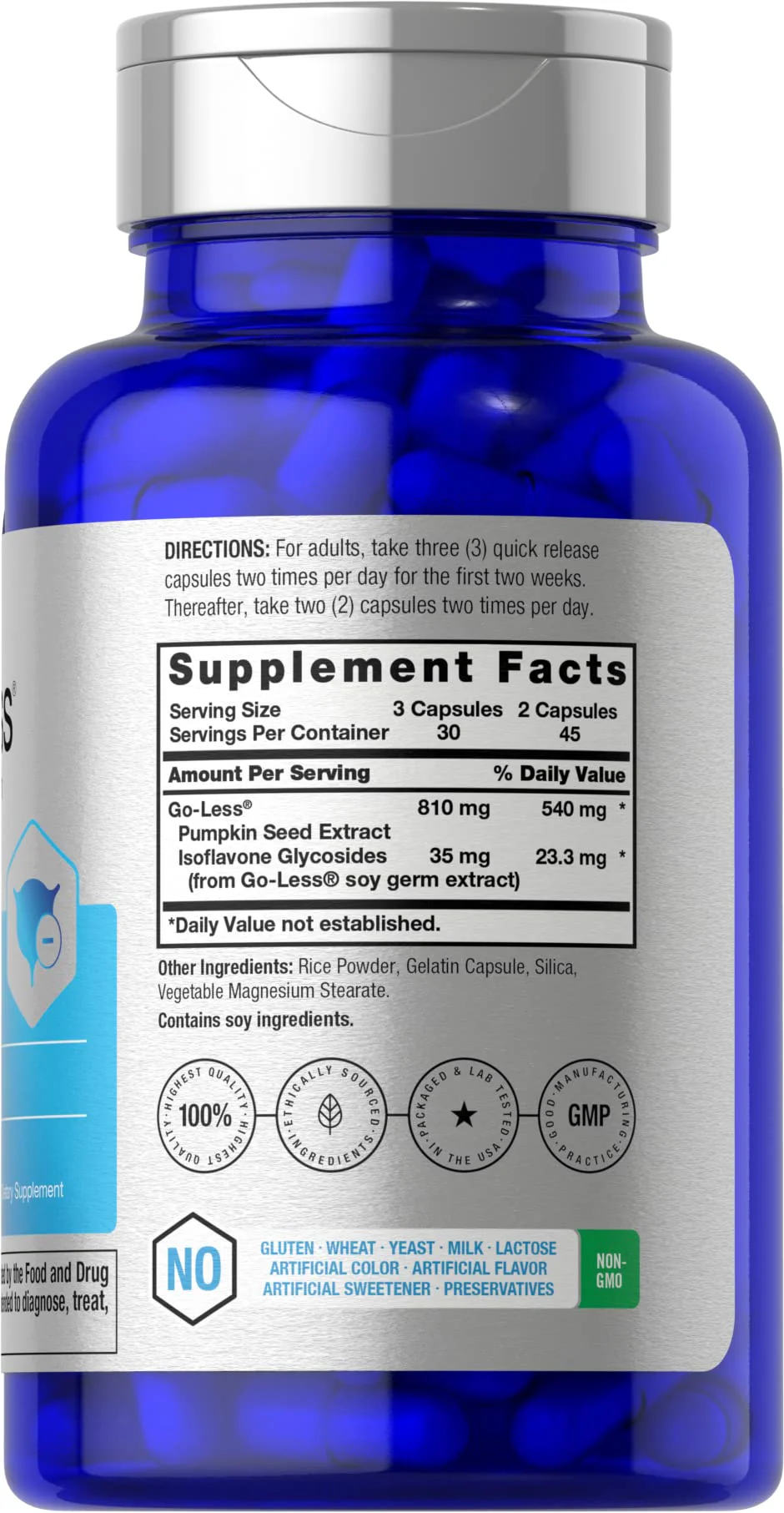 Horbäach Go Less Bladder Control Pills | 90 Capsules | Maximum Strength for Women and Men | Non-GMO & Gluten Free Formula - Image 7