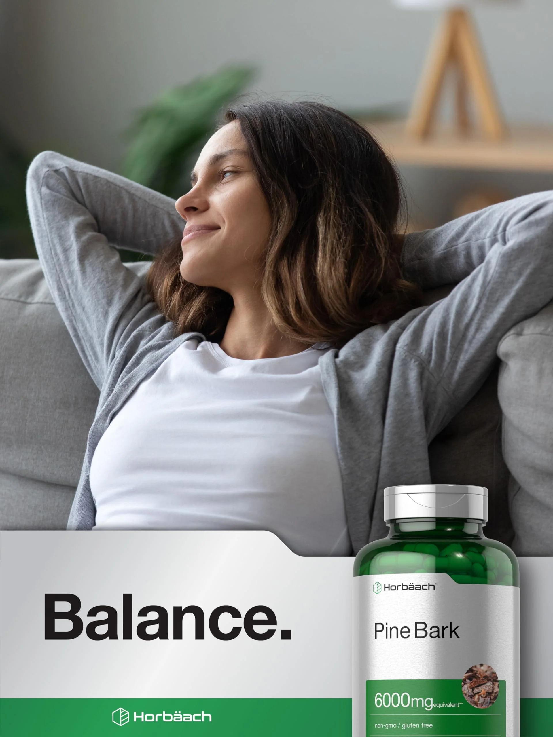 Horbäach Pine Bark Extract | 6000 mg | 180 Capsules | Standardized to Contain 75% Proanthocyanidins | Non-GMO, Gluten Free Supplement | High Potency - Image 3