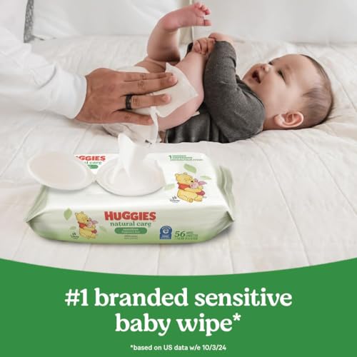 Huggies Natural Care Sensitive Baby Wipes, Unscented, Hypoallergenic, 99% Purified Water, 15 Flip-Top Packs (960 Wipes Total) - Image 28