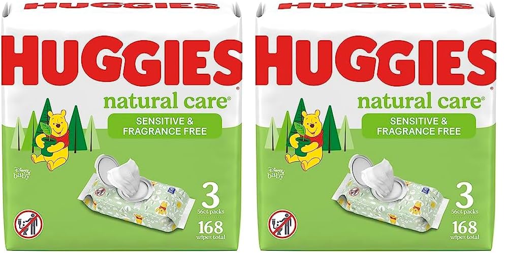 Huggies Natural Care Sensitive Baby Wipes, Unscented, Hypoallergenic, 99% Purified Water, 15 Flip-Top Packs (960 Wipes Total) - Image 4