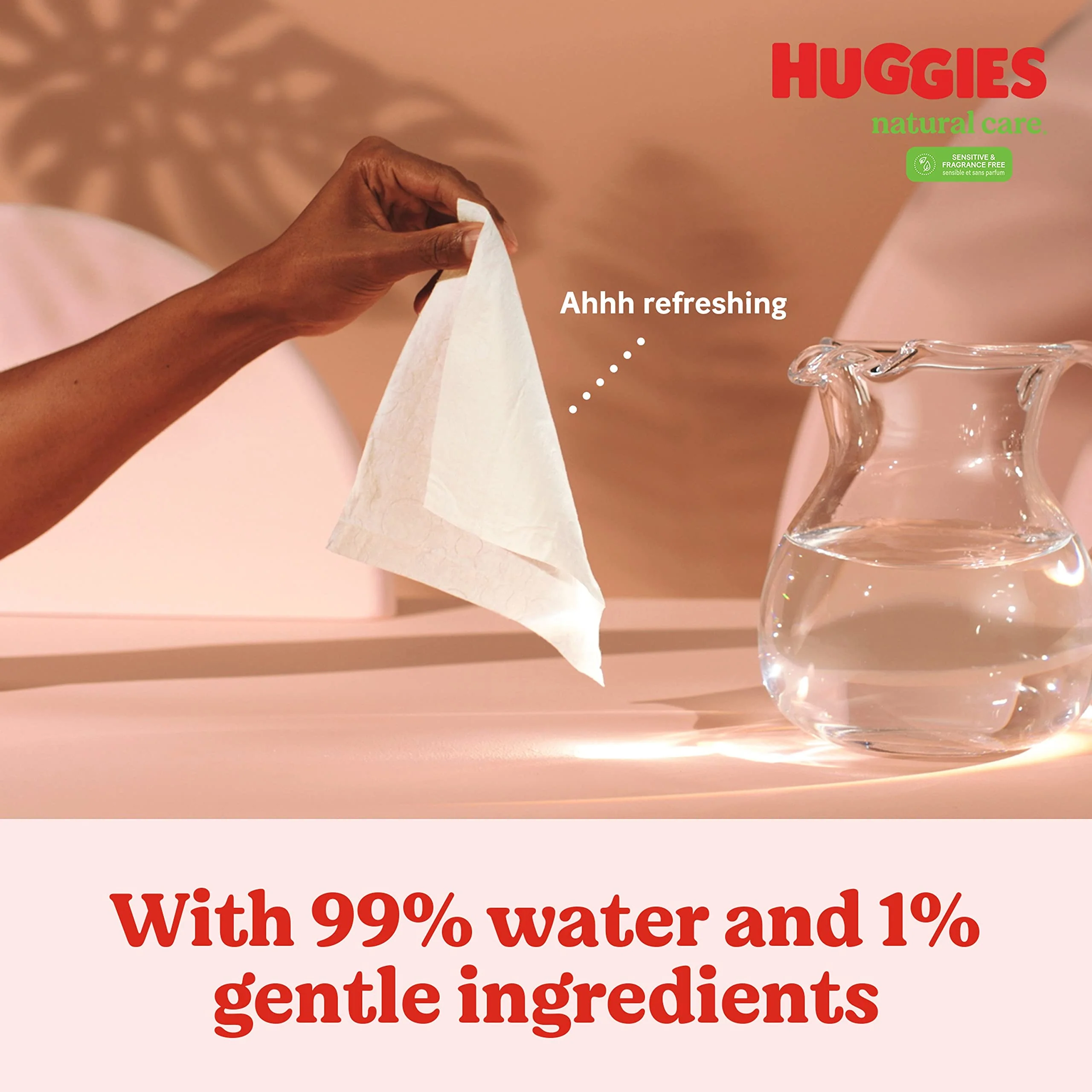 Huggies Natural Care Sensitive Baby Wipes, Unscented, Hypoallergenic, 99% Purified Water, 15 Flip-Top Packs (960 Wipes Total) - Image 50