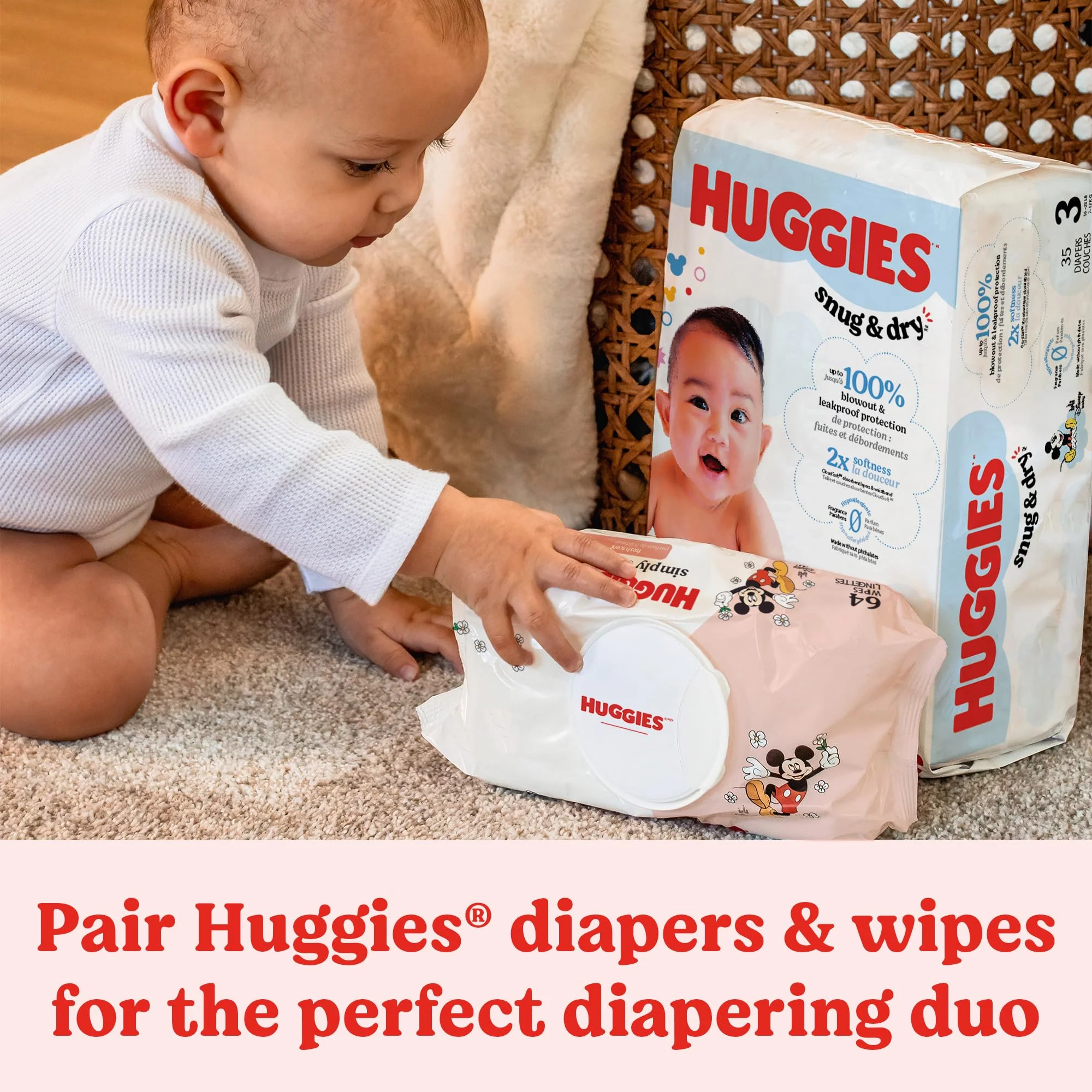 Huggies Simply Clean Fresh Scent Baby Wipes, 11 Flip-Top Packs (704 Wipes Total), Packaging May Vary - Image 4