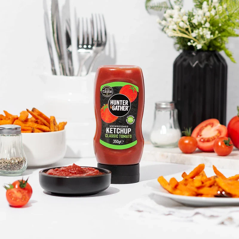 Hunter & Gather Unsweetened Ketchup Sauce | 350g Classic Ketchup Keto, Paleo, Low Carb & Vegan Friendly | Free from Added Sugar & Sweeteners - Image 2