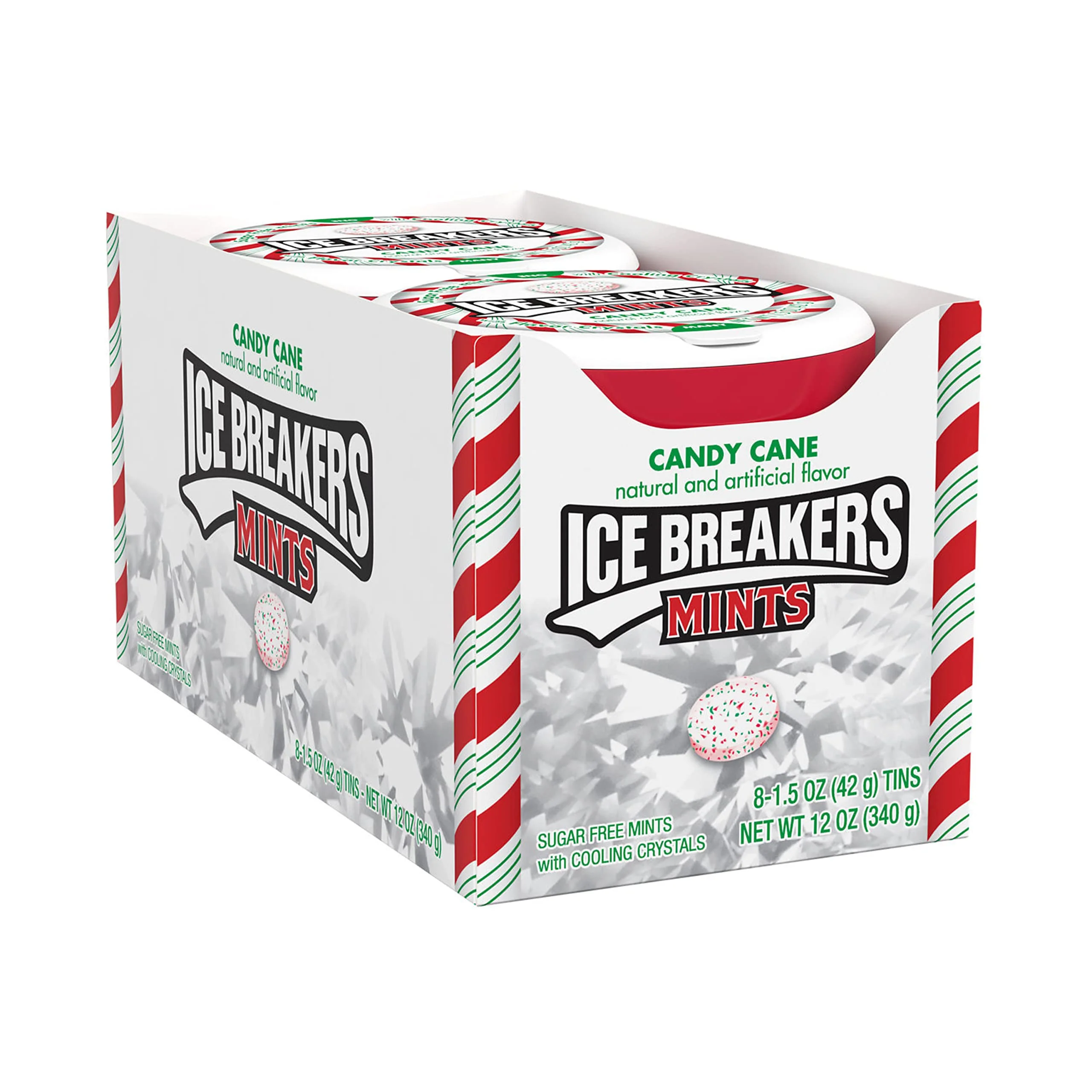 ICE BREAKERS Candy Cane, Christmas Stocking Stuffer Sugar Free Breath Mints Tins, 1.5 oz (8 Count) - Image 6