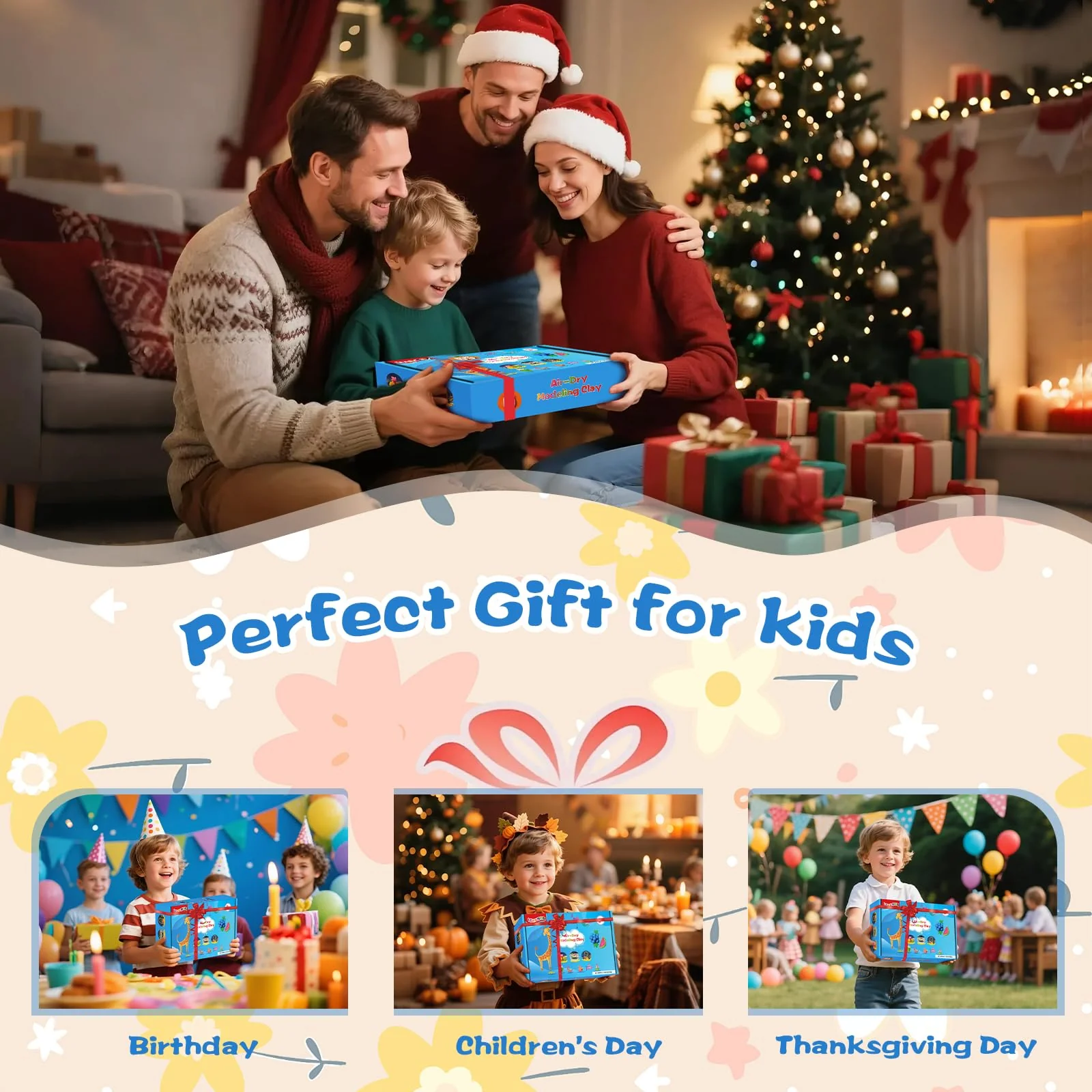 ifergoo Air Dry Clay for Kids - 102 Colors Molding Magic Clay Kit, Safe & Non-Toxic, Kids DIY Model Art & Crafts Toys with Sculpting Tools, Birthday & Christmas Gifts for Boys & Girls 3-12 Years Old - Image 4
