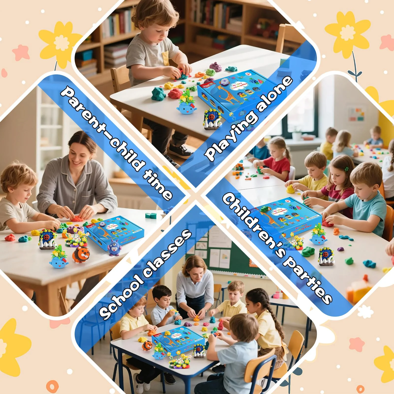 ifergoo Air Dry Clay for Kids - 102 Colors Molding Magic Clay Kit, Safe & Non-Toxic, Kids DIY Model Art & Crafts Toys with Sculpting Tools, Birthday & Christmas Gifts for Boys & Girls 3-12 Years Old - Image 5