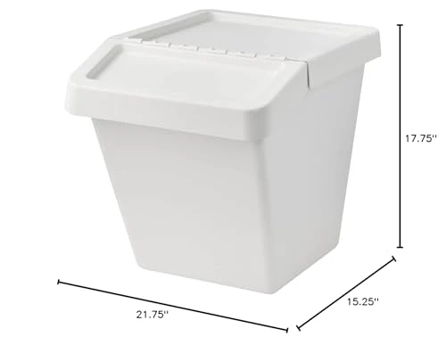 IKEA Sortera Recycling Bin with Lid White 702.558.99 Size 16 Gallon - Image 2