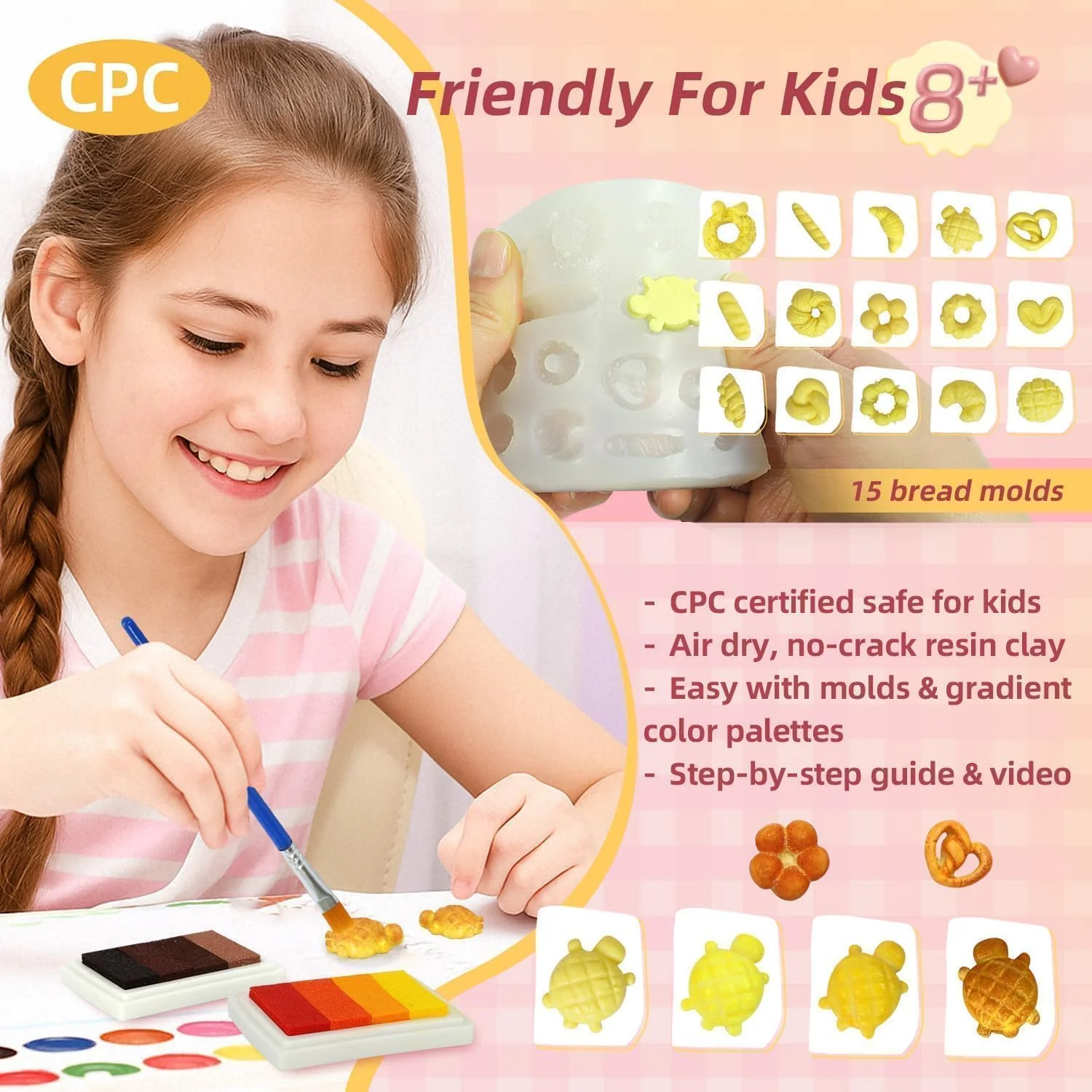 iLAND Air Dry Clay Crafts for Girls 8-12 Cute Arts and Crafts for Kids Fun Kid Activities on Lovely Modeling Clay Kit DIY Crafting for Teens Birthday Gifts for Girls 10-12 13 Christmas Gifts Creative - Image 7