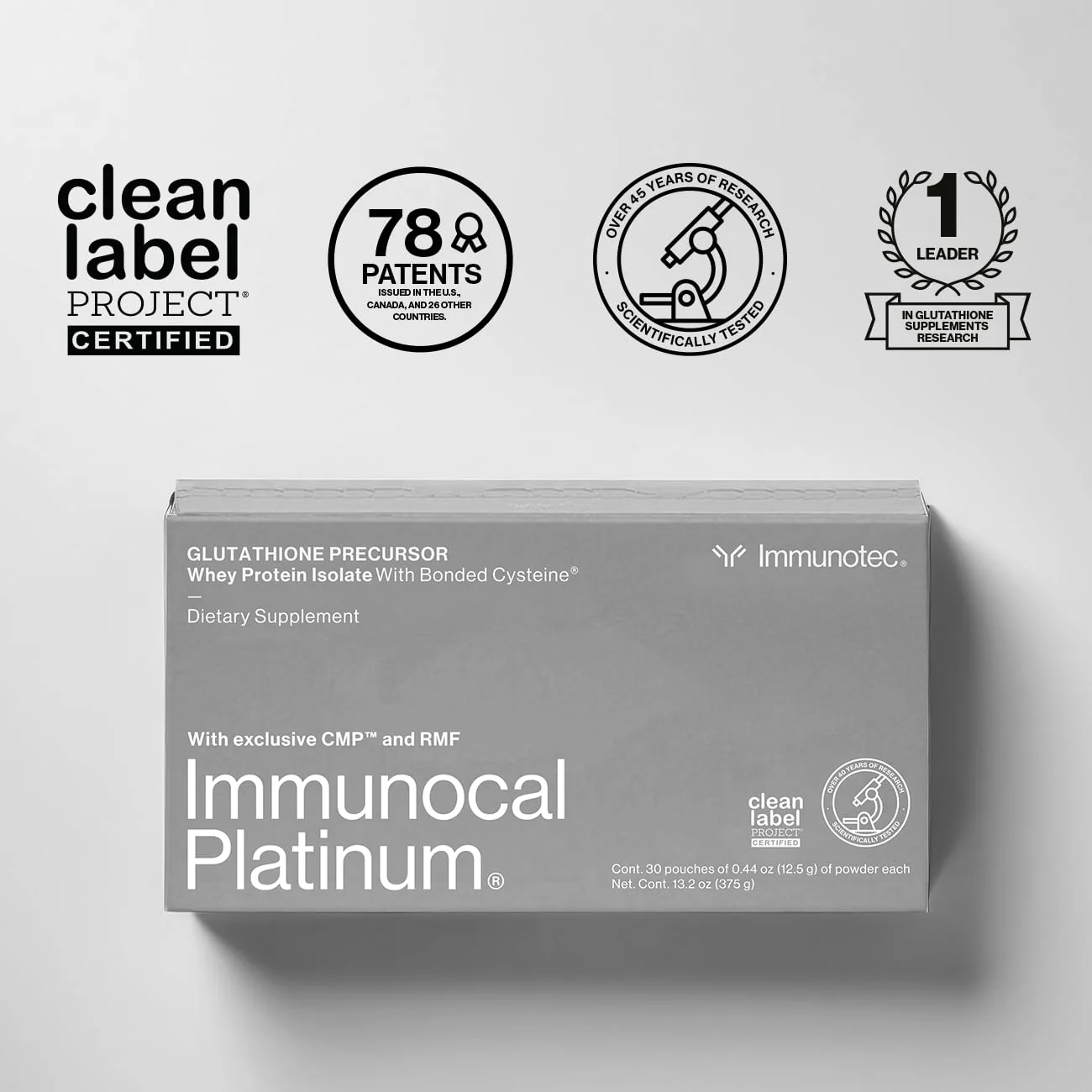 Immunocal Platinum Glutathione Precursor – Whey Protein Isolate, Anti-Aging, Skin + Cell Renewal, Immune Support, Detox + Bone Support | Fat and Sugar Free, Lactose-Intolerant Friendly | 30 Servings - Image 2