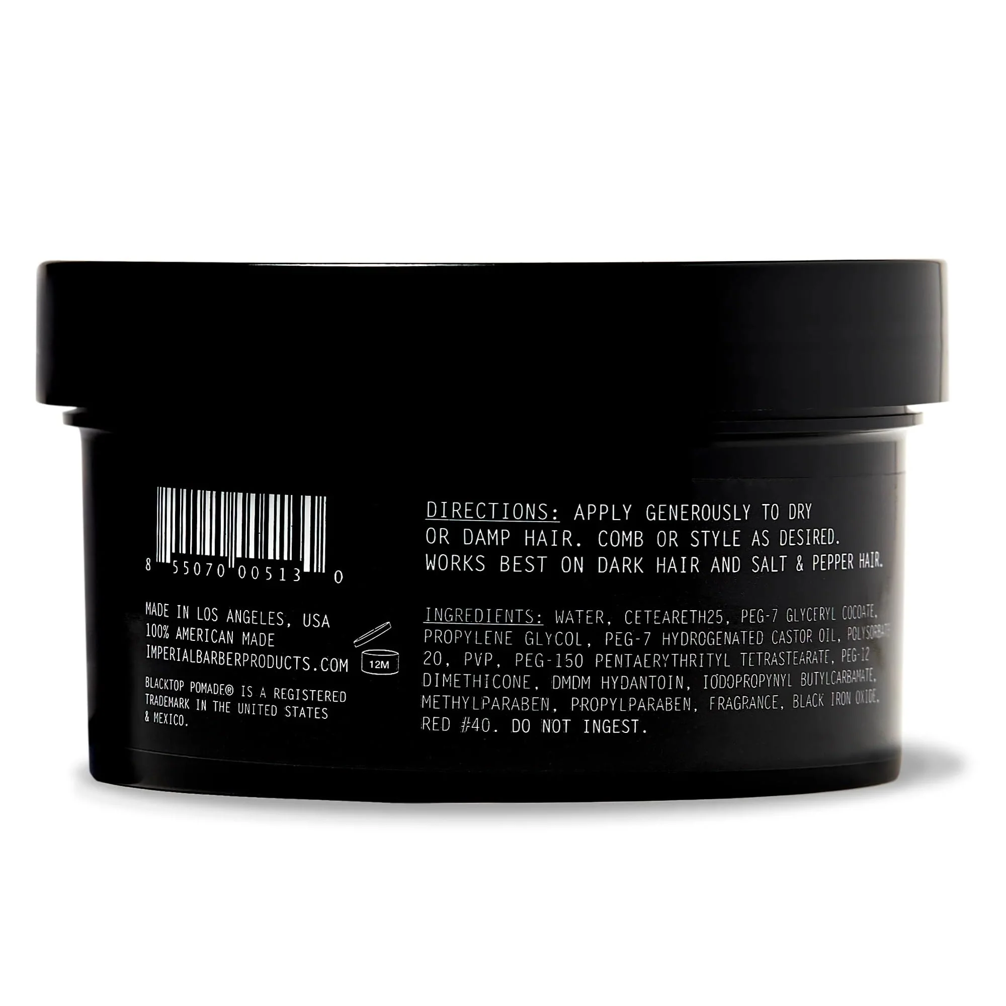 Imperial Barber Grade Products Blacktop Pomade , 6 oz - Image 8