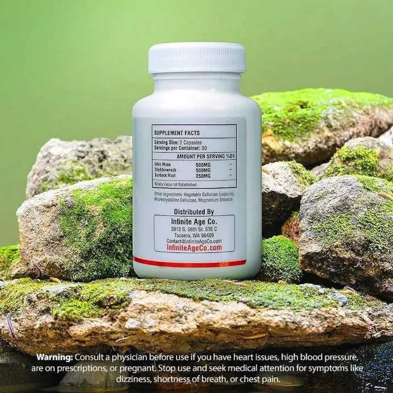 Infinite Age Sea Moss Advanced Superfood - Thyroid Care, Burdock, Bladderwrack - Image 2