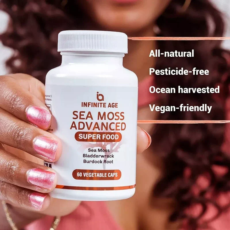Infinite Age Sea Moss Advanced Superfood - Thyroid Care, Burdock, Bladderwrack - Image 3