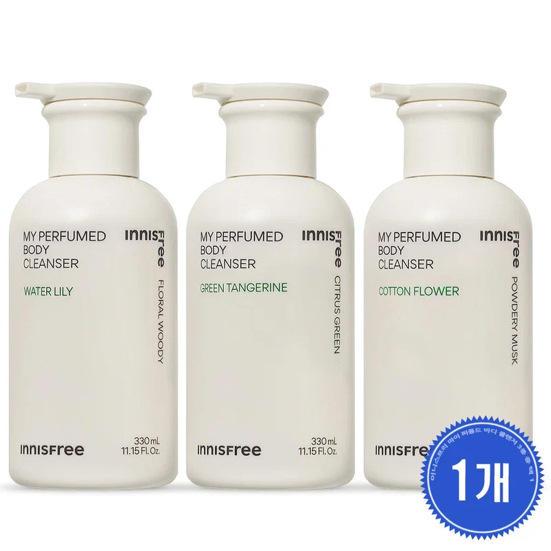 Innisfree My Perfumed Body Cleanser 330ml, 3 types, choose 1, green tangerine / 이니스프리 마이 퍼퓸드 바디클렌저330ml 3종 택1, 그린탠저린