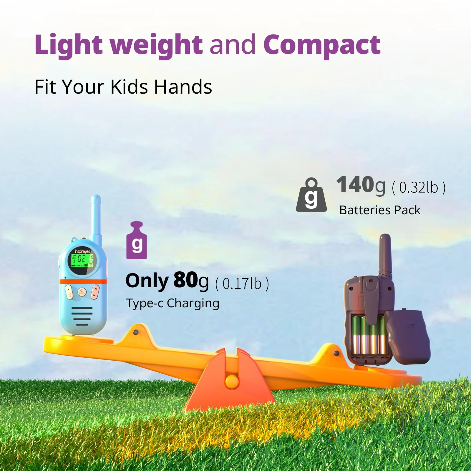 Inspireyes Walkie Talkies for Kids Rechargeable,Toys for Boys and Girls Ages 3-12, 3 Pack Long Range 2-Way Radios, Birthday Gifts,Christmas Stockings, Outdoor Play, Family Games, Hiking Camping Gear - Image 5
