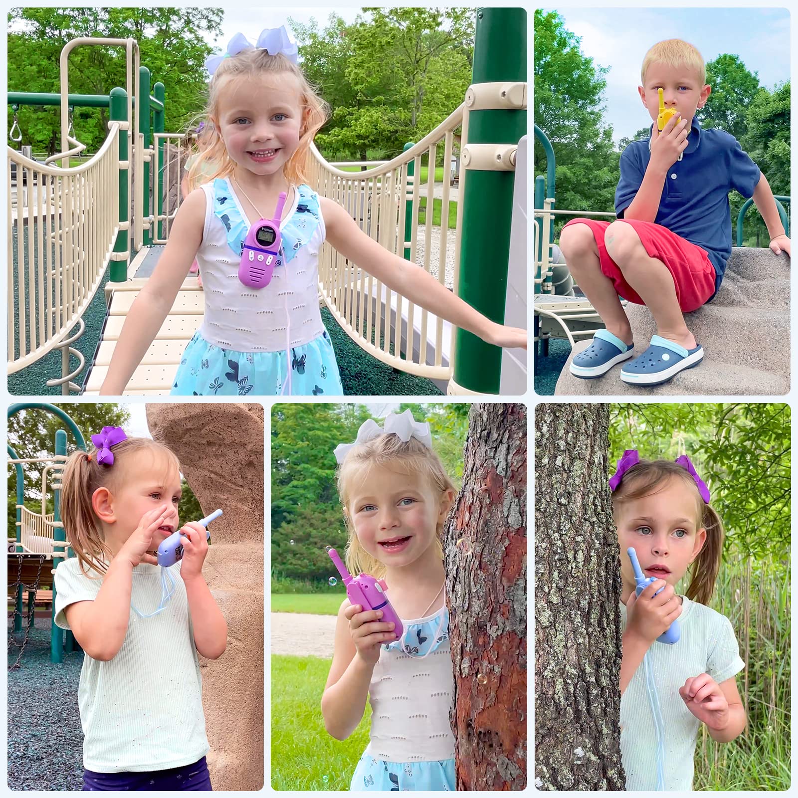 Inspireyes Walkie Talkies for Kids Rechargeable,Toys for Boys and Girls Ages 3-12, 3 Pack Long Range 2-Way Radios, Birthday Gifts,Christmas Stockings, Outdoor Play, Family Games, Hiking Camping Gear - Image 7