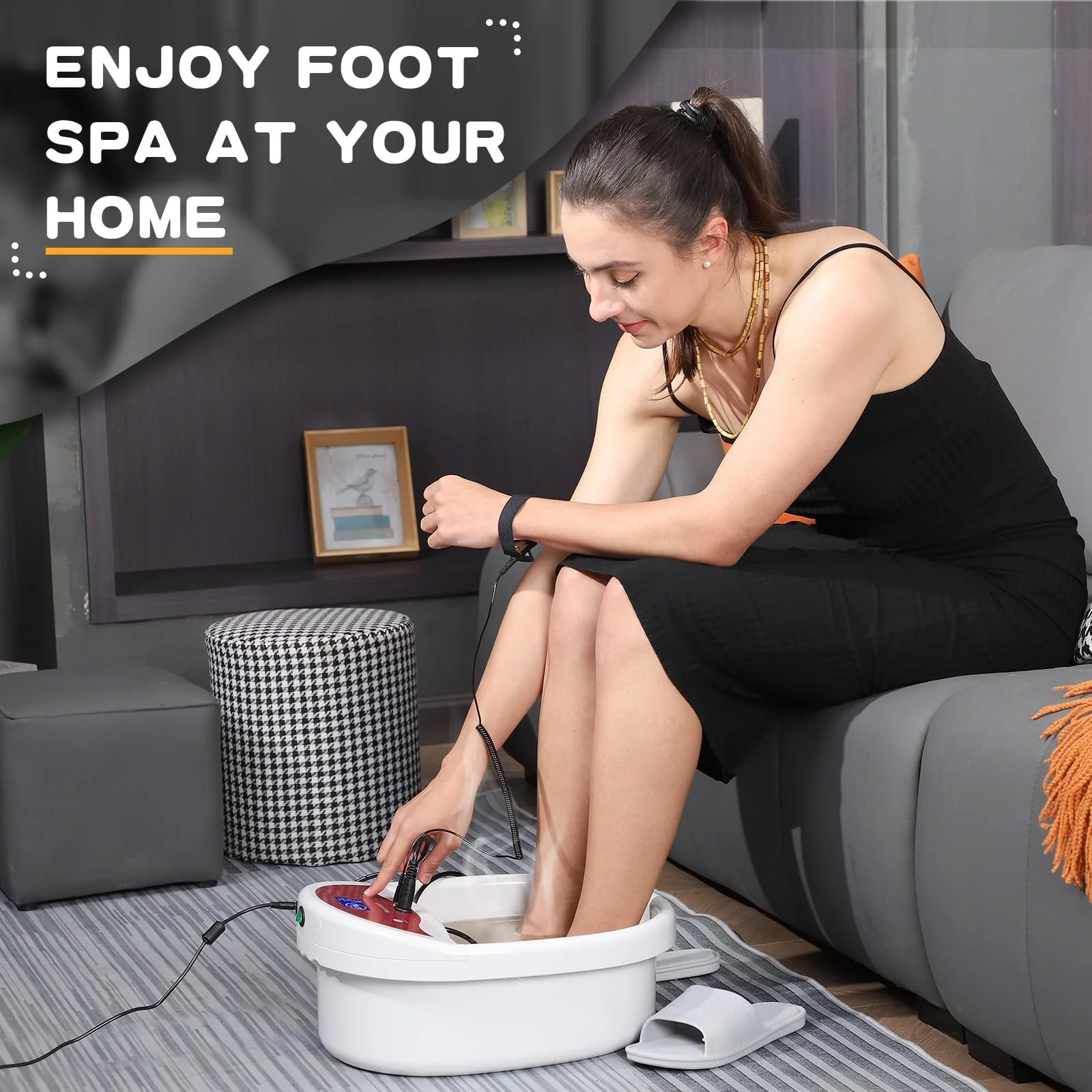 Ionic Foot Bath Detox Machine, Foot Detox Machine, Ionic Foot Spa Kit with 10 Ginger Tablets 2 Arrays 25 Tub Liners for Home use or Salon - Image 6