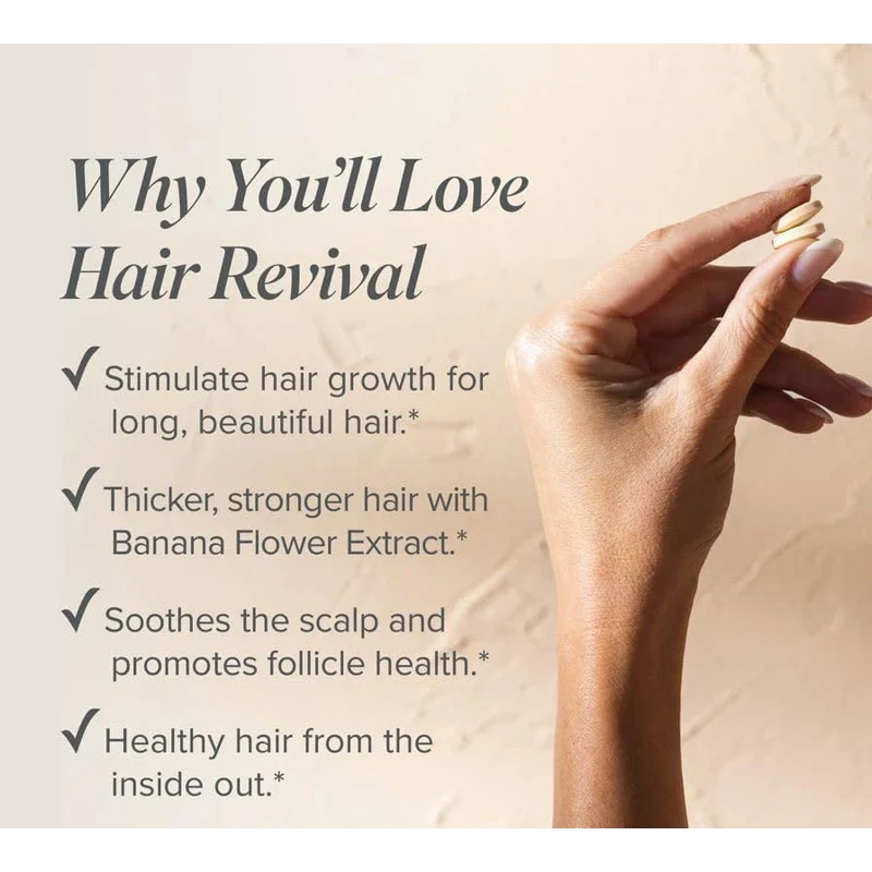 Isagenix Hair Revival - Clinically Effective for Thicker, Healthier Hair - 1 Bottle - 120 ct Tablets - Image 2
