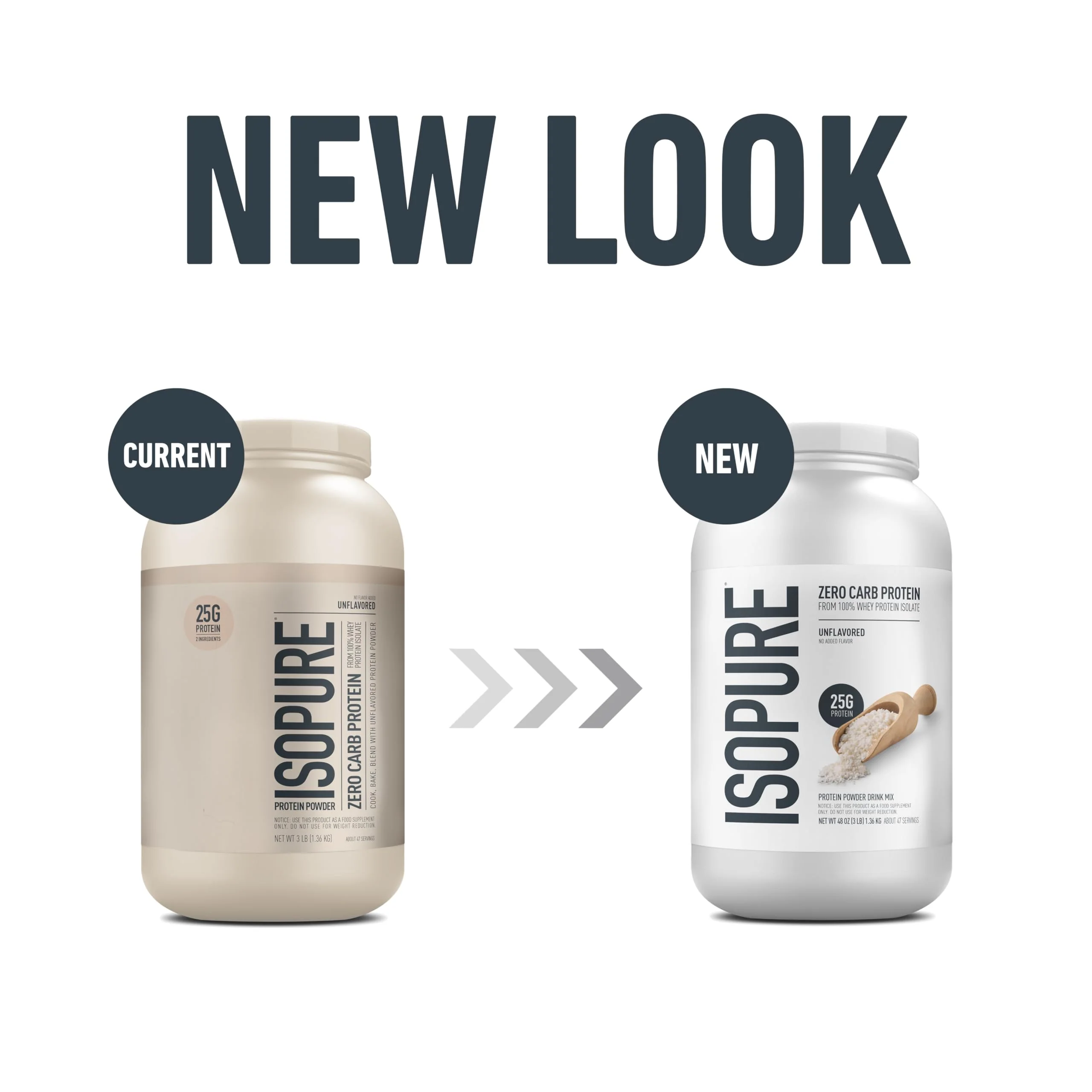 Isopure Protein Powder, Whey Protein Isolate Powder, 25g Protein, Zero Carb & Keto Friendly, No Added Colors/Flavors/Sweeteners, Flavor: Unflavored 3 Pound (Packaging May Vary) - Image 5