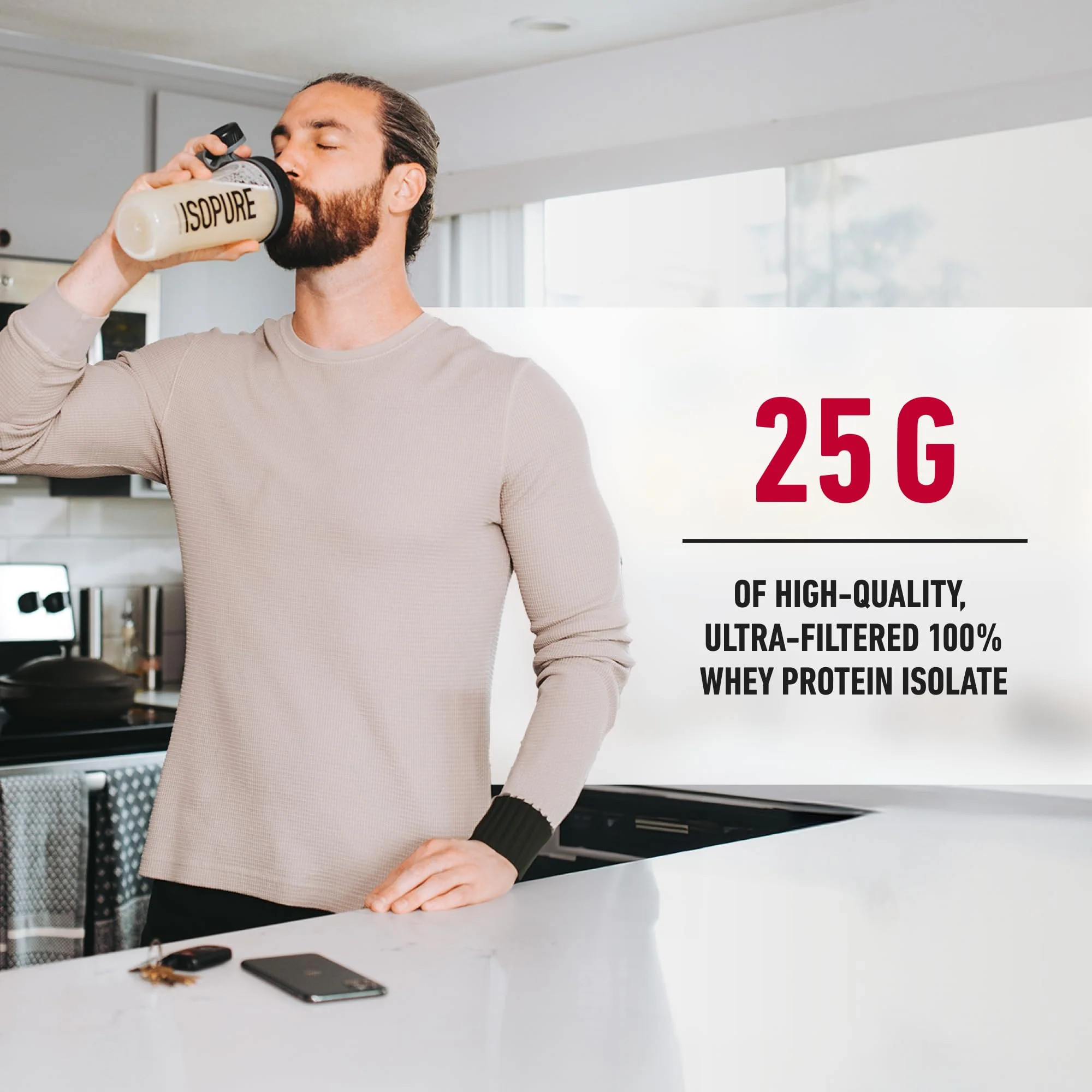 Isopure Zero Carb 100% Pure Whey Isolate Protein Powder, Lactose Free, Gluten Free, With Vitamins, Strawberries & Cream, 25g Protein Per Serving, 1 Lb, 15 Servings (Packaging May Vary) - Image 7