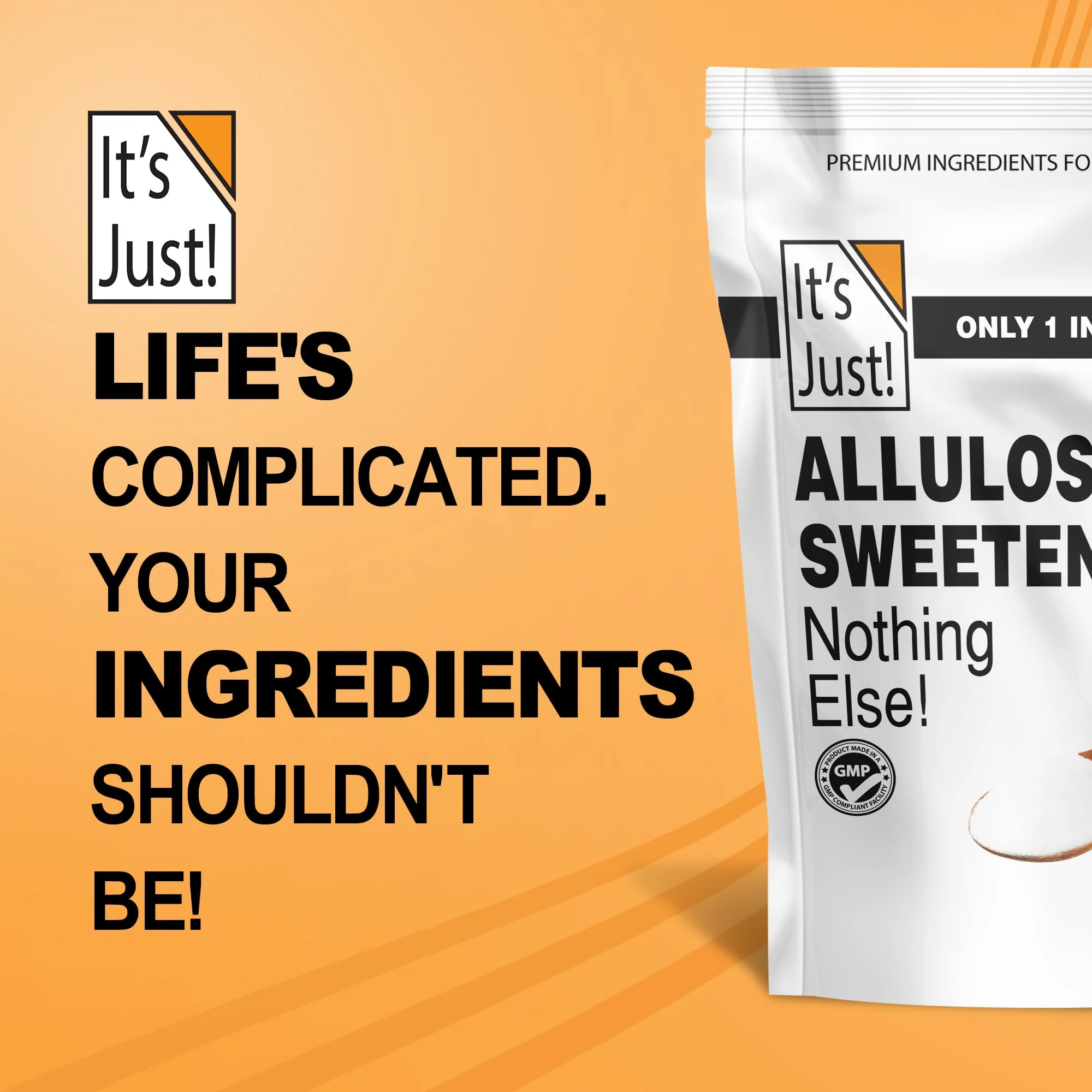 It's Just - Allulose, Sugar Substitute, Keto Friendly Sweetener, Non-Glycemic, Non-GMO (4.5lb) - Image 2