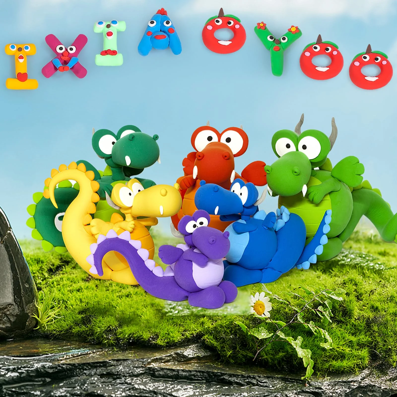 Ixiaoyoo Air Dry Clay, 100 Colors Modelling Clay for Kids, Safe & Non-Toxic, DIY Model Art & Crafts Toys with Sculpting Tools, Home Party Favors, Birthday & Christmas Gifts for Ages 3-12 Boys & Girls - Image 2