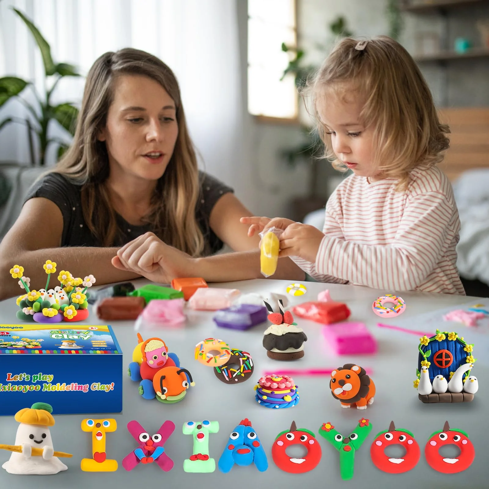 Ixiaoyoo Air Dry Clay, 100 Colors Modelling Clay for Kids, Safe & Non-Toxic, DIY Model Art & Crafts Toys with Sculpting Tools, Home Party Favors, Birthday & Christmas Gifts for Ages 3-12 Boys & Girls - Image 6