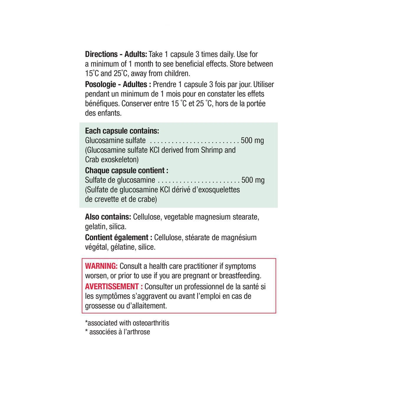 Jamieson Glucosamine Sulfate 500mg 360 Capsules - Image 6