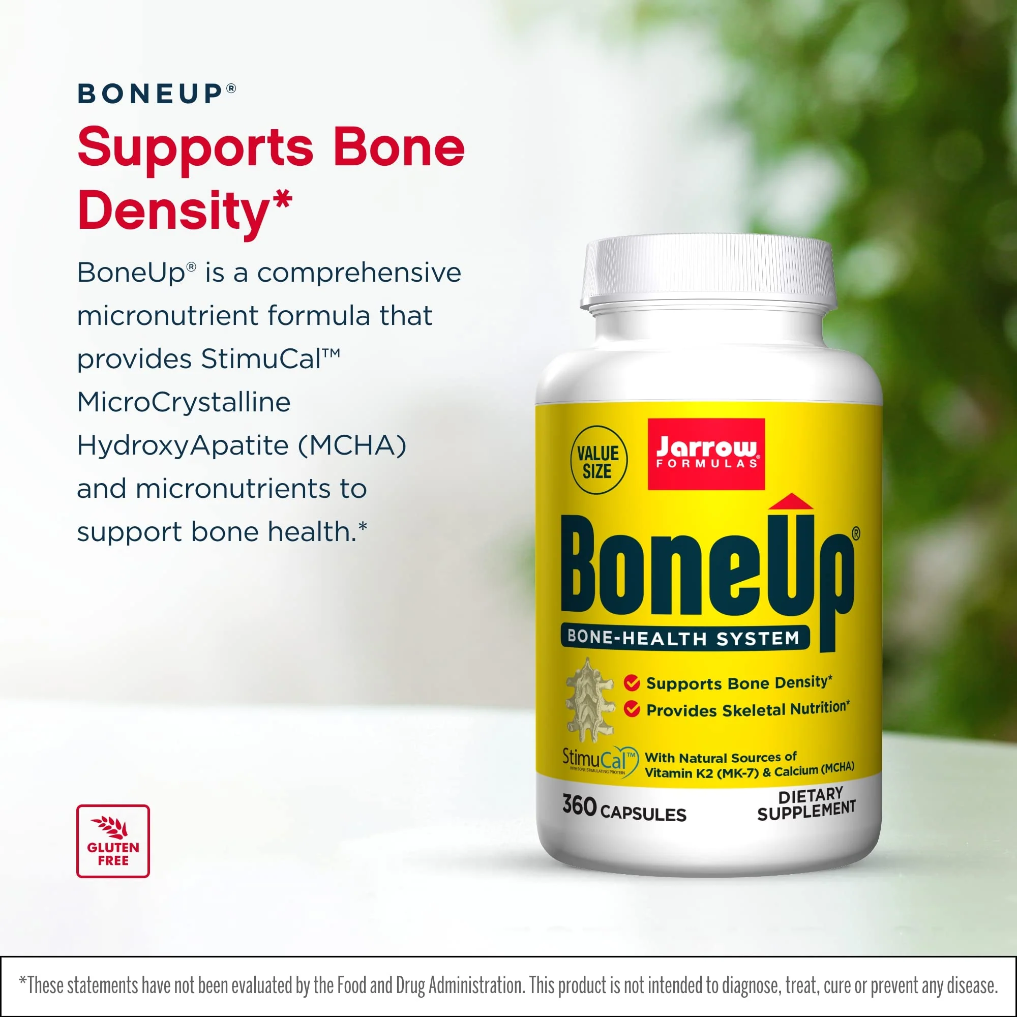 Jarrow Formulas BoneUp - 360 Capsules, Pack of 2 - Micronutrient Formula for Bone Health - Includes Natural Sources of Vitamin D3, Vitamin K2 (as MK-7) & Calcium - 360 Total Servings - Image 5