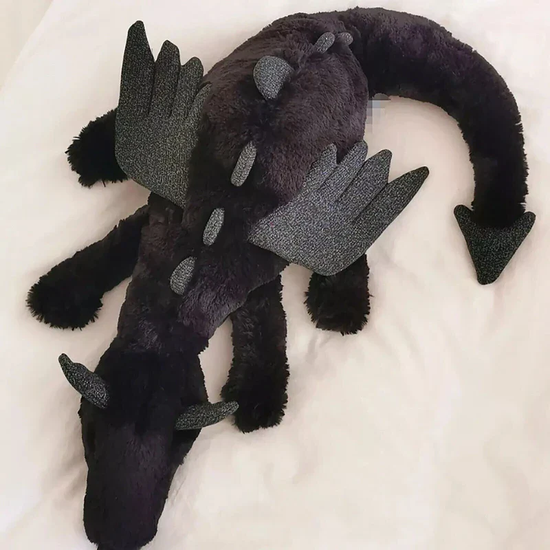 Jellycat Onyx Dragon Plush Toy Fun Soft Stuffed 50cm Valentine's Day Gift Black - Image 6