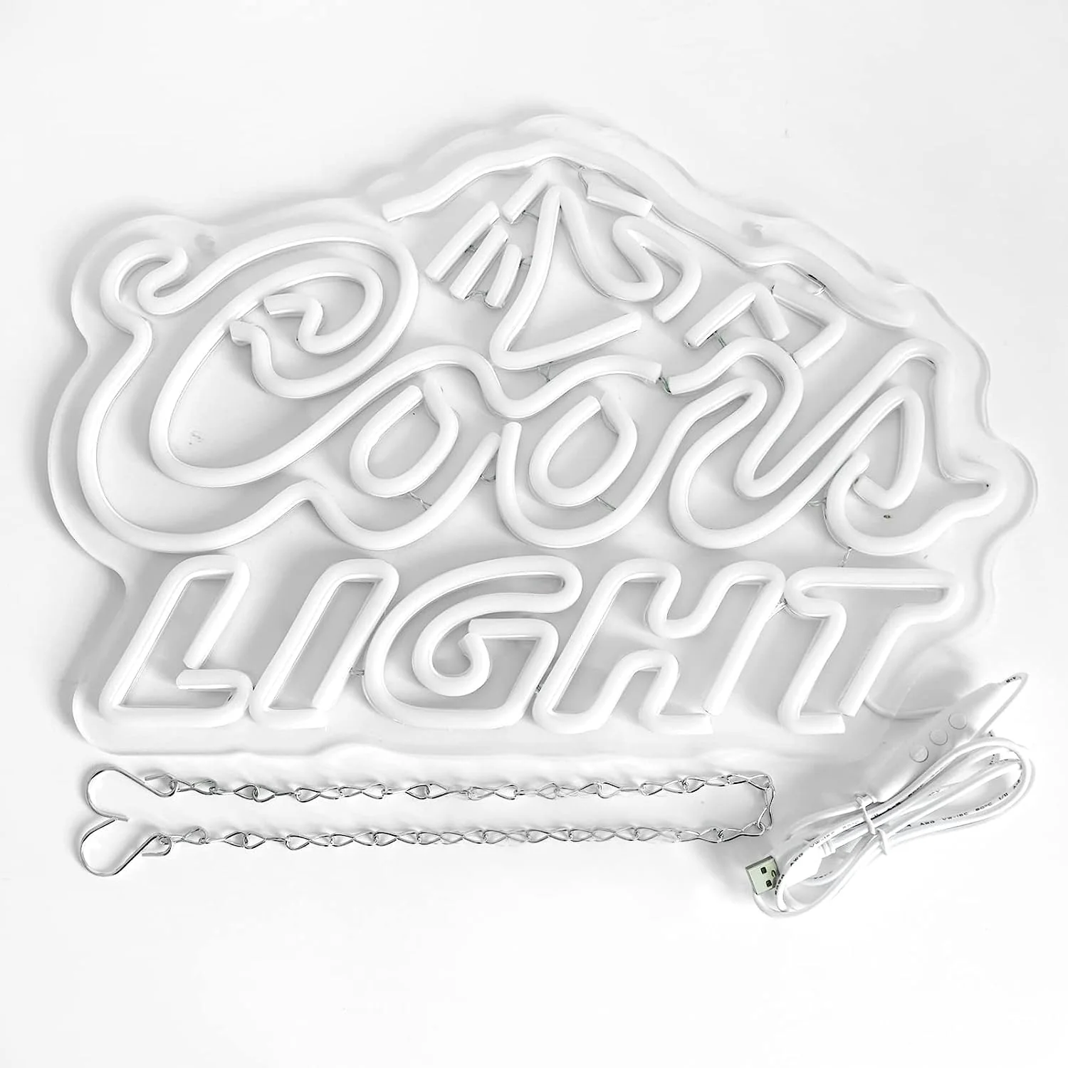JFLLamp Crs LIGHT Neon Signs for Wall Decor Neon Lights for Bedroom Led Signs Suitable for Man Cave Bar Pub Restaurant Christmas Birthday Party Gift Led Art Wall Decorative Crs Light Bar Sign, 5V Usb Power, 17*11 Inch(Azure+red+white） - Image 3