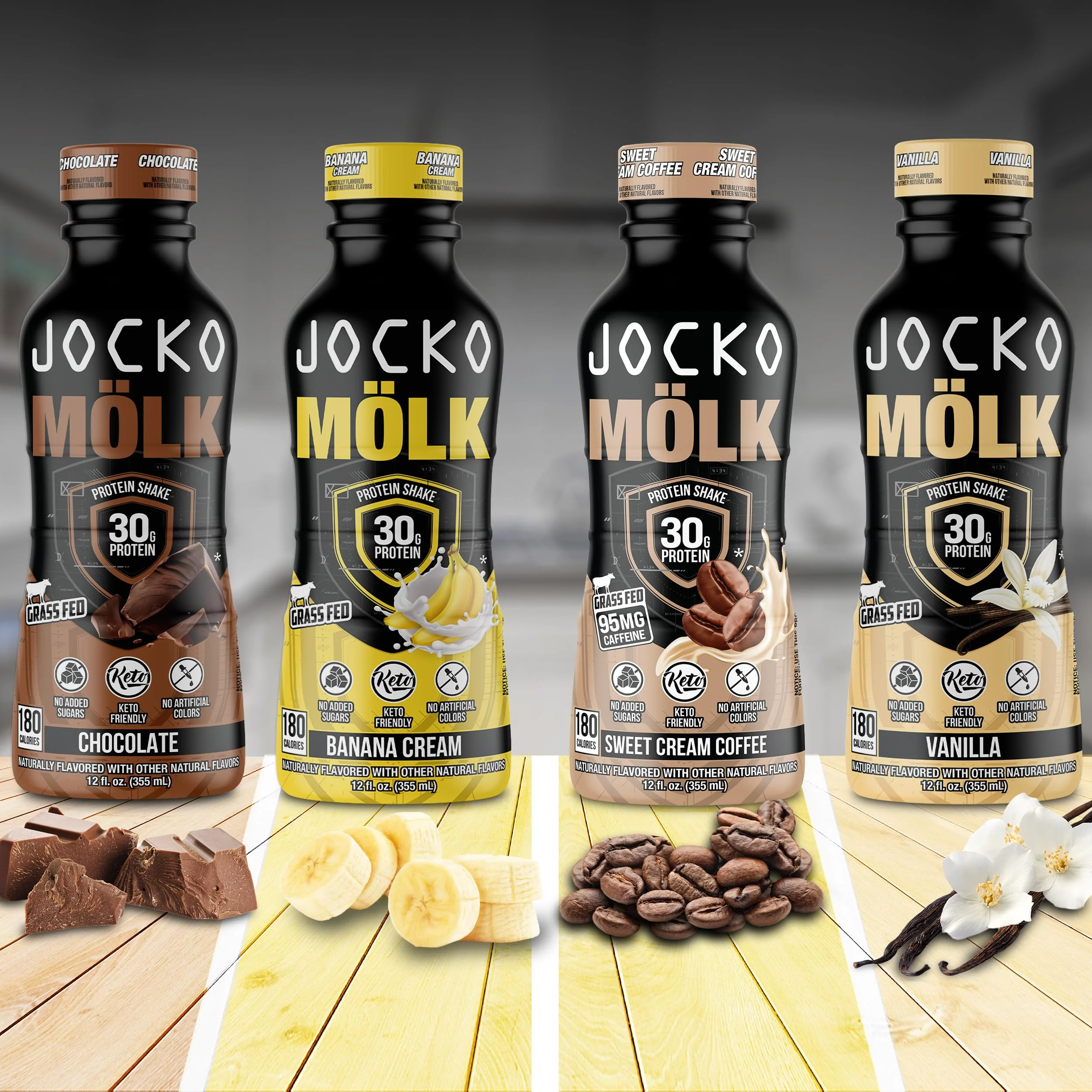 Jocko Mölk 30g Grass Fed Protein Shakes – No Added Sugar Protein Drinks KETO Friendly - Ready to Drink 12 FL Oz (Pack of 12) Chocolate - Image 2