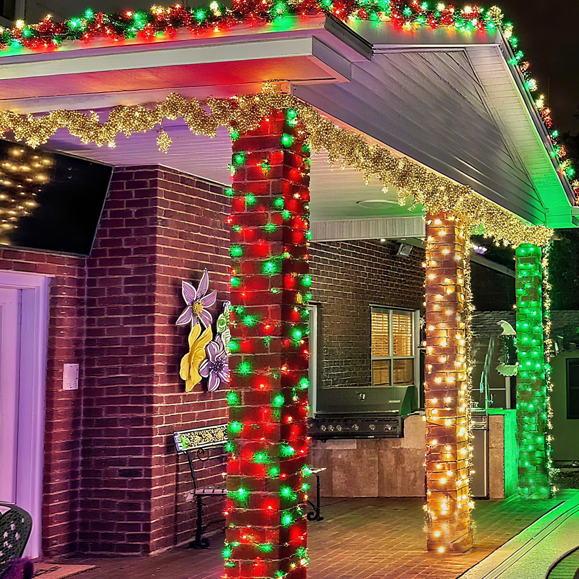 Joomer Christmas String Lights - 66FT 200LED RGB String Lights with Remote, Waterproof Outdoor Indoor with Timer Memory Function for Tree, Yard, Christmas Decor (Non-Connectable) - Image 2