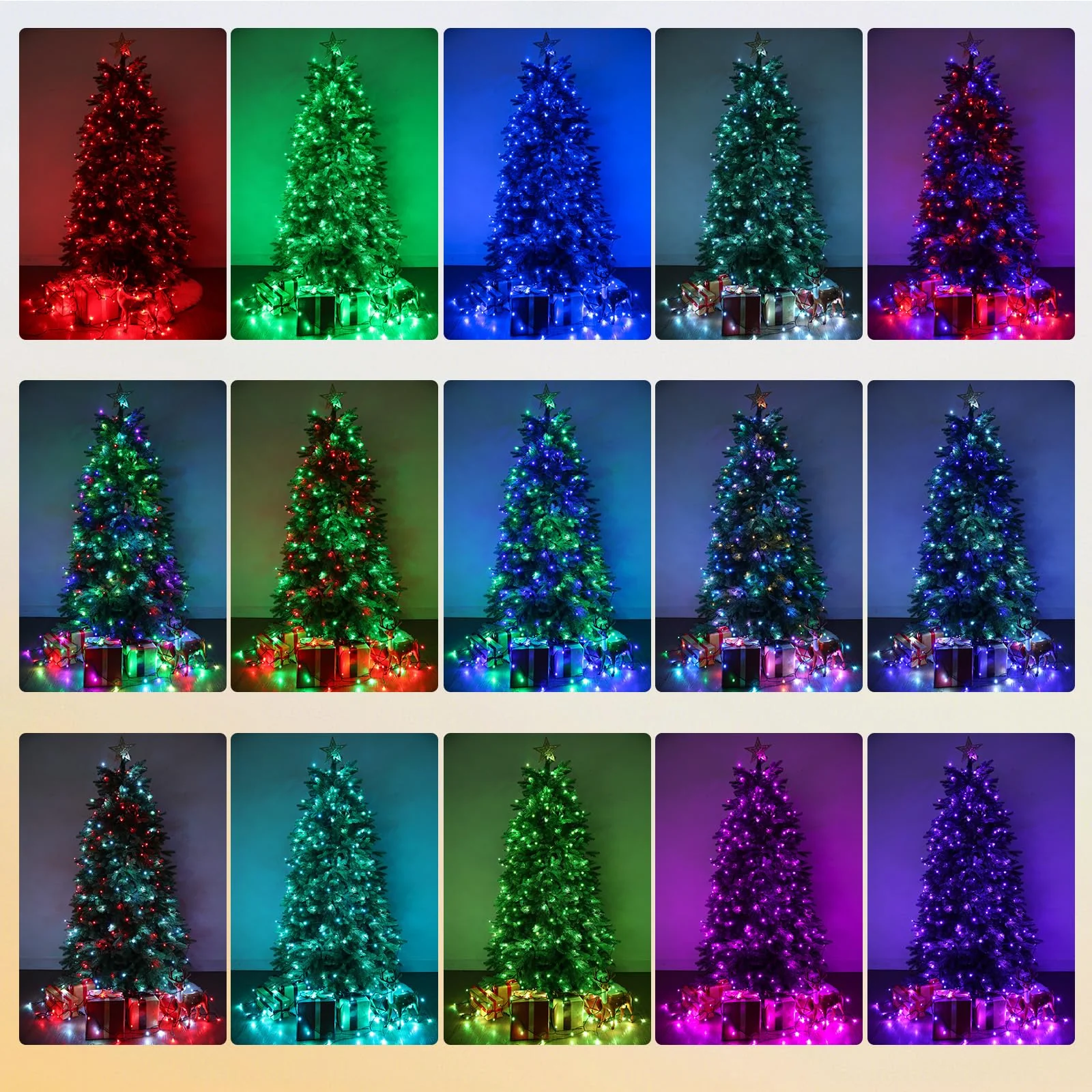 Joomer Christmas String Lights - 66FT 200LED RGB String Lights with Remote, Waterproof Outdoor Indoor with Timer Memory Function for Tree, Yard, Christmas Decor (Non-Connectable) - Image 6