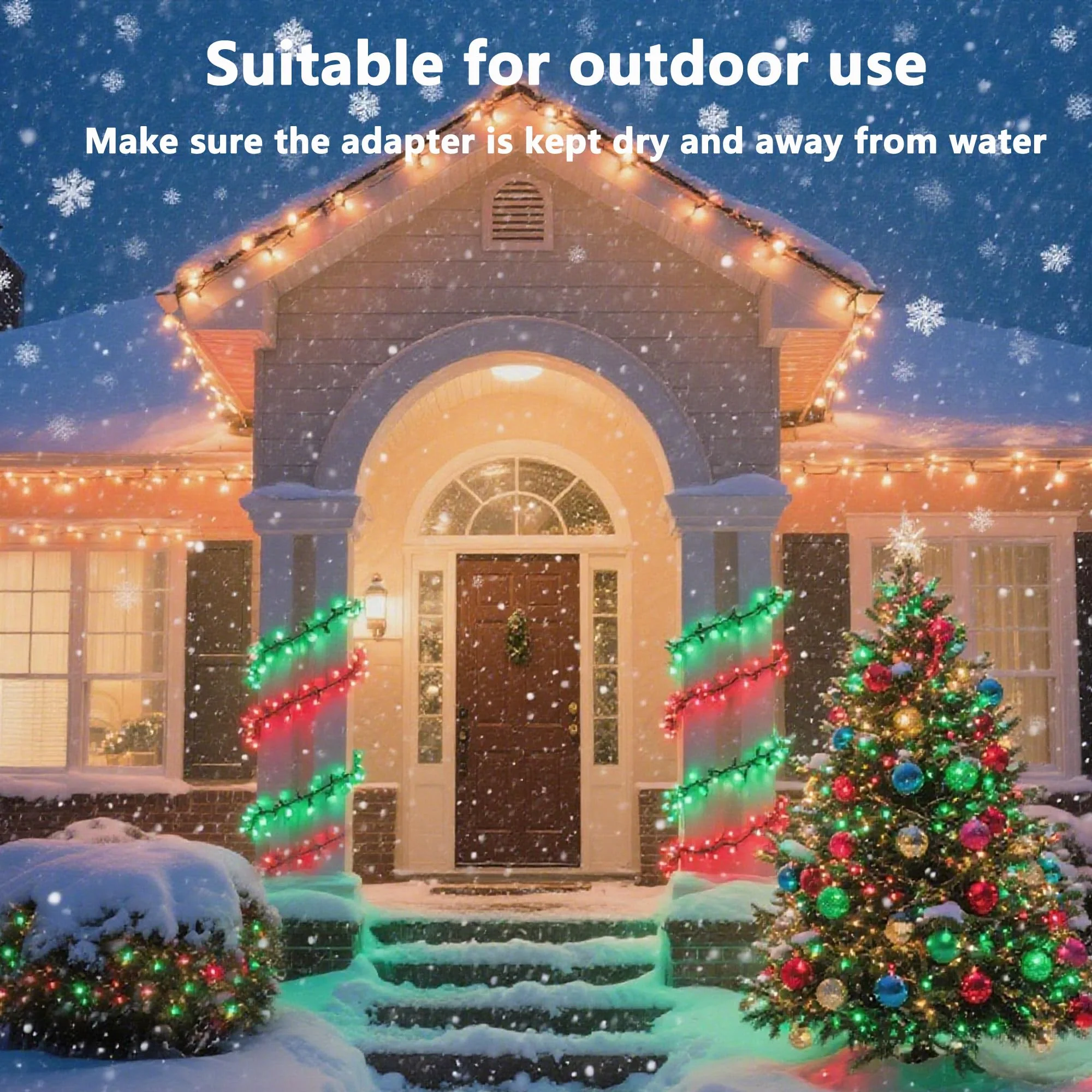 Joomer Christmas String Lights - 66FT 200LED RGB String Lights with Remote, Waterproof Outdoor Indoor with Timer Memory Function for Tree, Yard, Christmas Decor (Non-Connectable) - Image 7