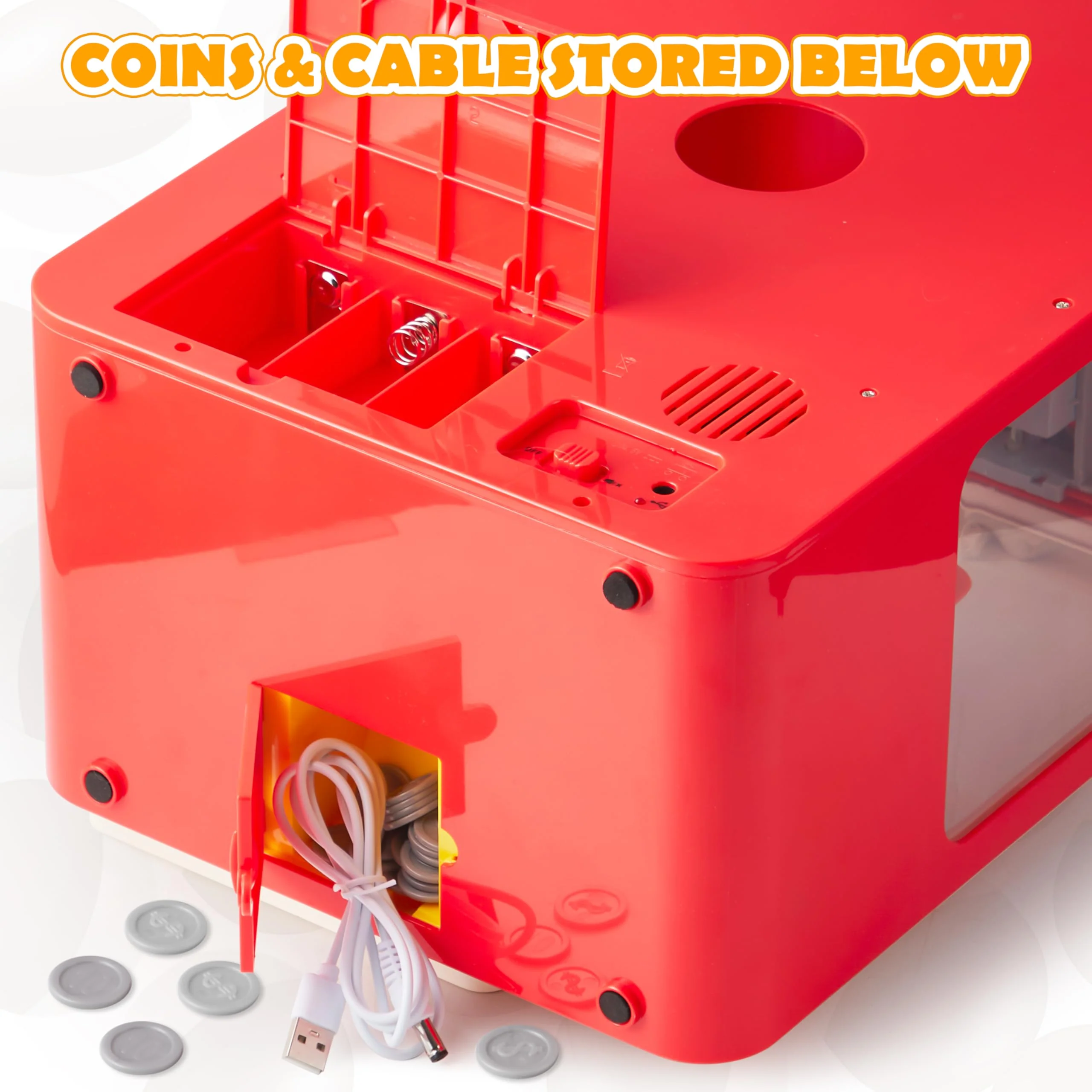 JOYIN Claw Machine Arcade Toy with LED Light & Adjustable Sound, Rechargable Dispenser Toys Mini Vending Machine for Kids - Perfect Christmas & Birthday Big Gifts for Kids, Ages 3+ - Image 7