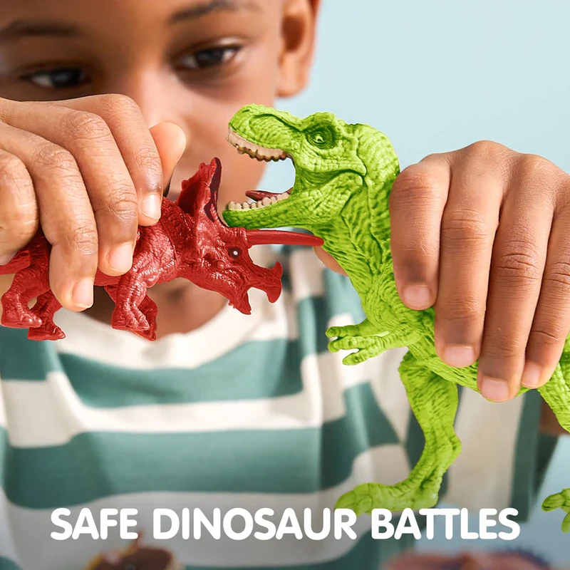 JOYIN JOYIN Dinosaur Toys with Activity Play Mat & Storage Cage, 19 PCS Realistic Dinosaur Figures & Trees for Toddlers Kids Ages 3-5, Ideal for Boys and Girls Gift - Image 6