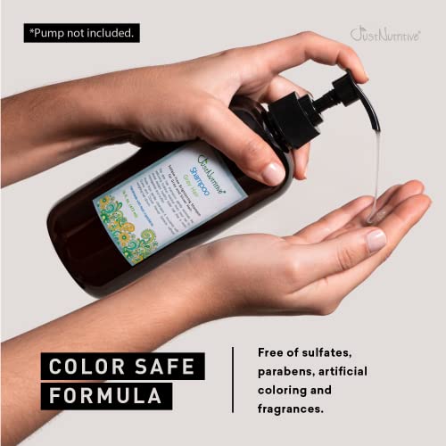 Just Nutritive Gray Hair Shampoo | Gray Hair Treatment | Just Natural Hair Care | Natural Shampoo 16 Oz - Image 6