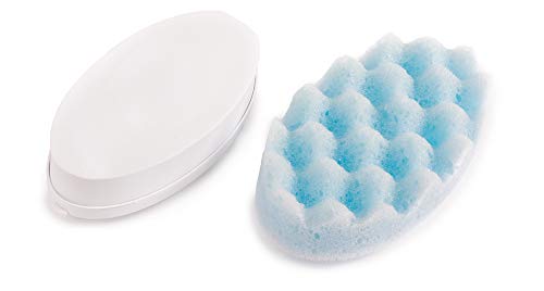 Juvo BWLA01 Premium All-in-One Wand Applicator, 23" Long Reach Handle, Adjustable, Includes Bath Sponge and Lotion Pad, 1 Count, White - Image 7