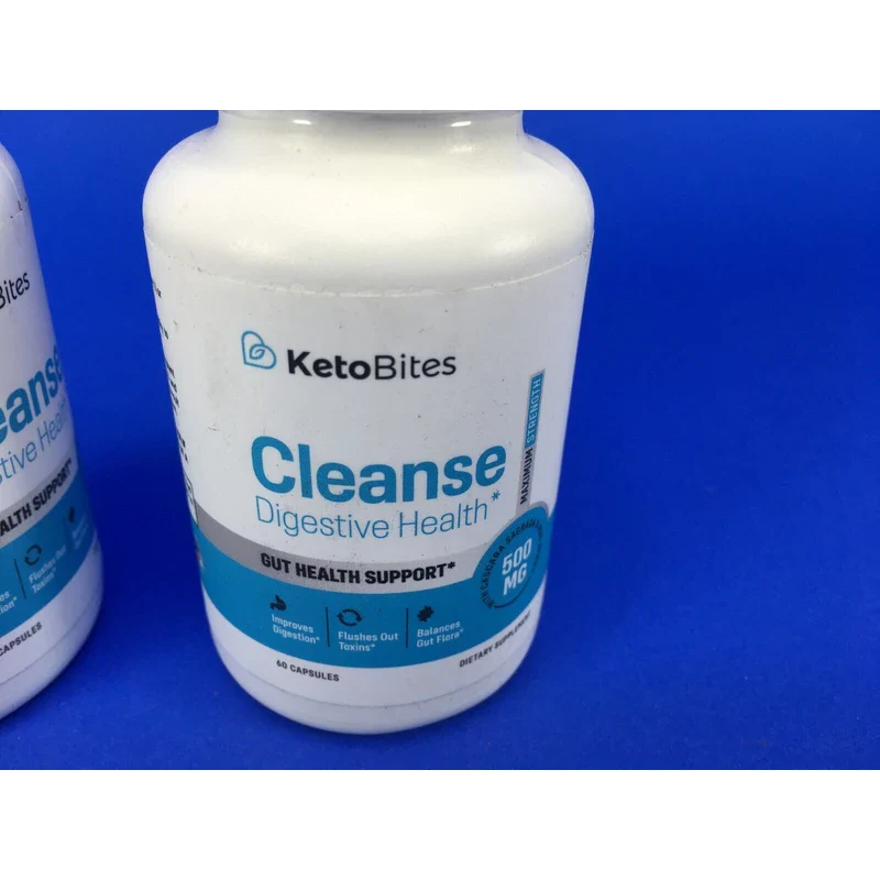 KetoBites Cleanse Digestive & Gut Health Support 500 MG 60 Capsules (Lot of 2) - Image 2